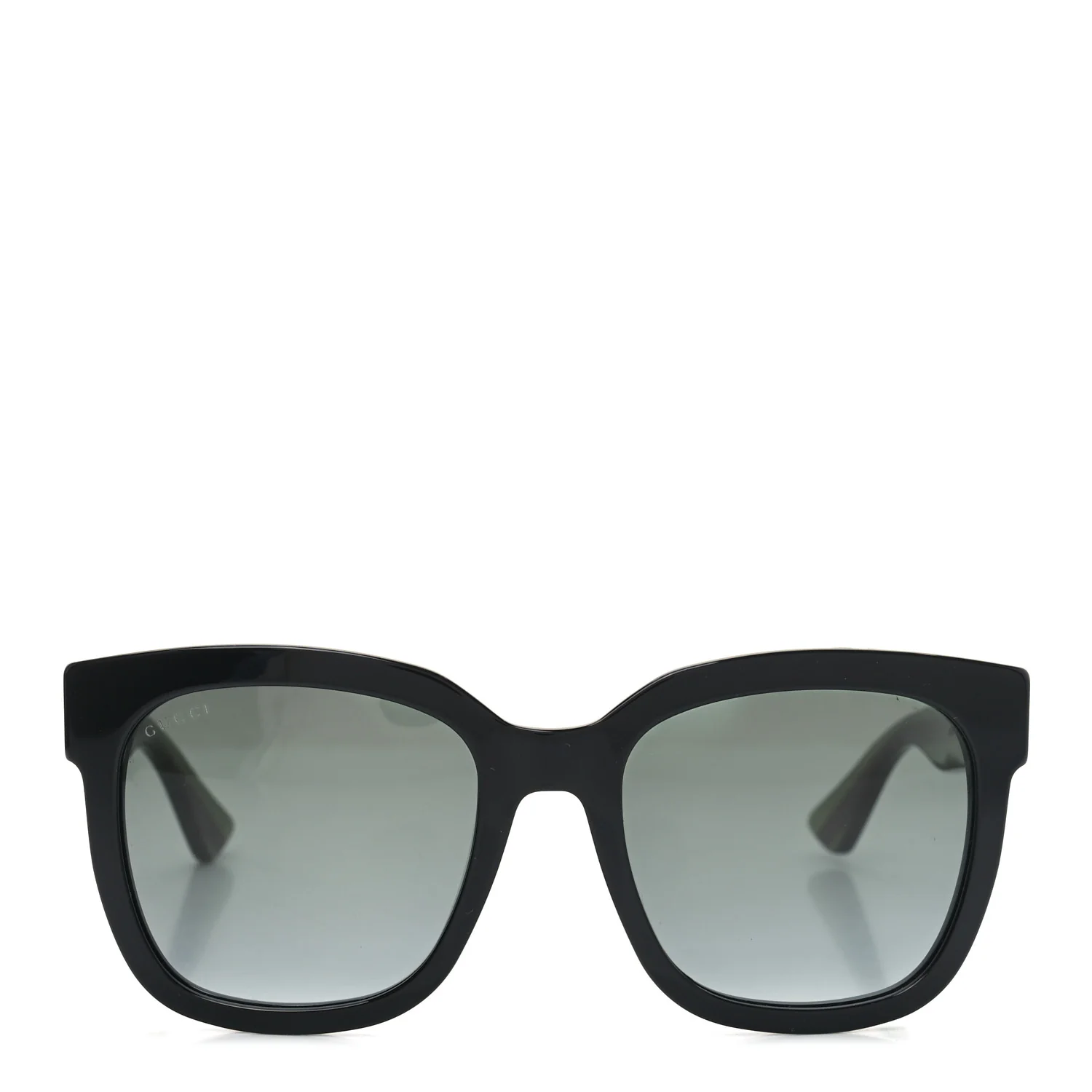 Acetate Square Frame Web Glitter Sunglasses GG0034S Black Green - Image 2