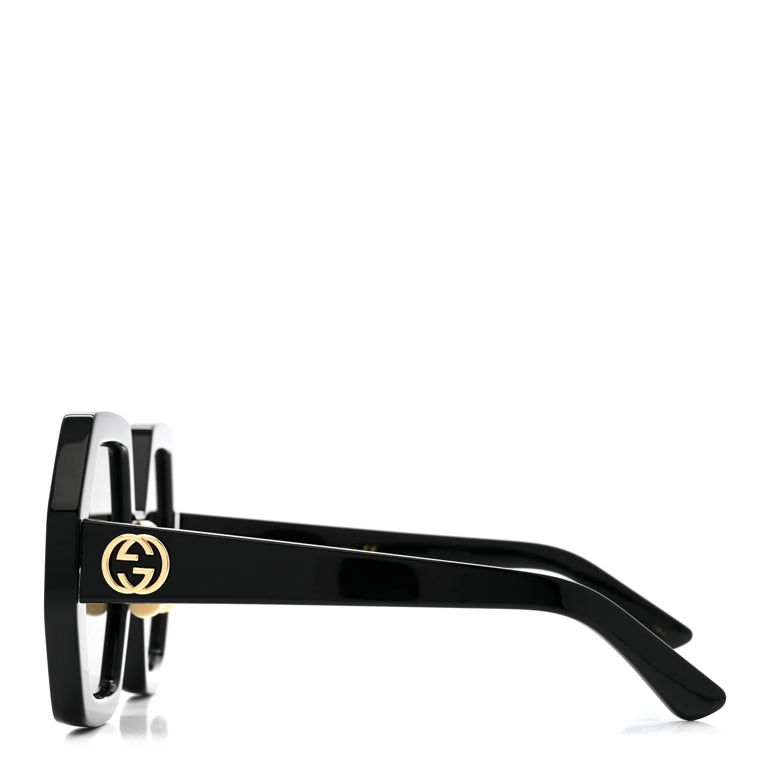 Acetate Square Sunglasses GG0772S Black - Image 3