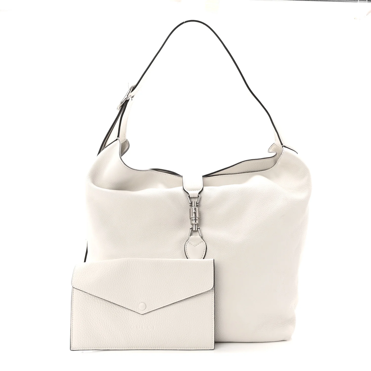 Amour Grane Calfskin Medium Jackie 1961 Crossbody Bag White - Image 3