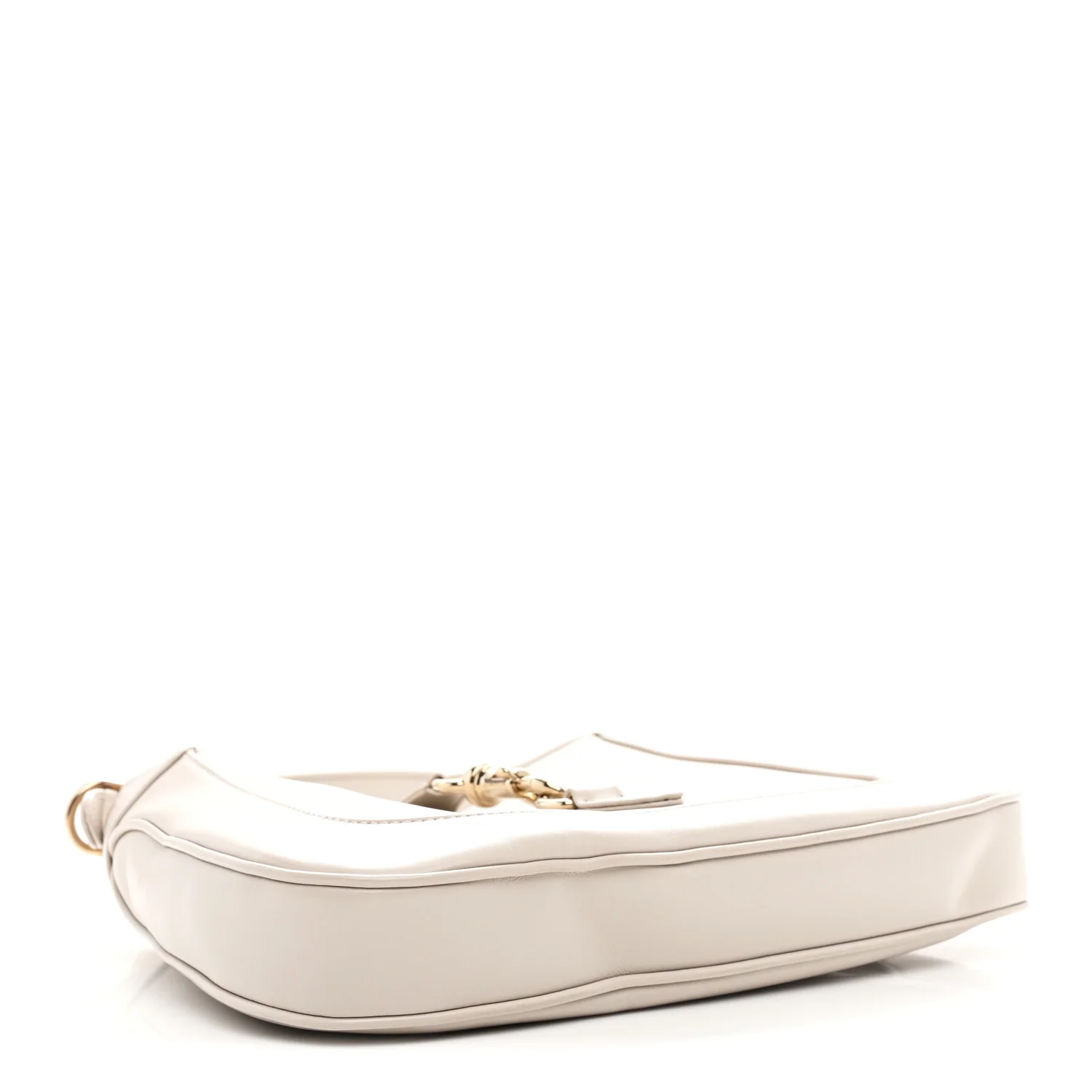 Ancora Calfskin Web Small Jackie Shoulder Bag Light Grey - Image 4
