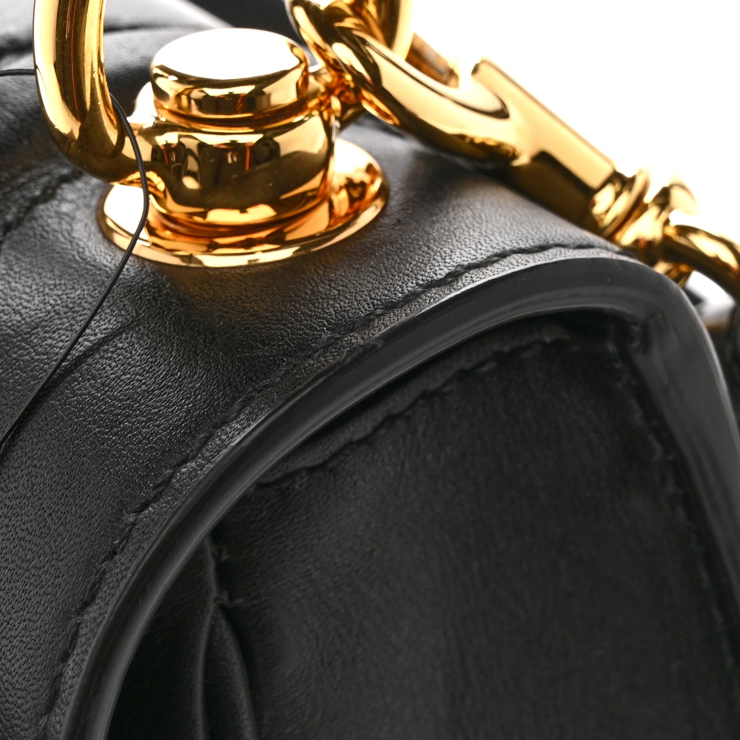 Arabella Calfskin Medium Blondie Top Handle Bag  Black - Image 11