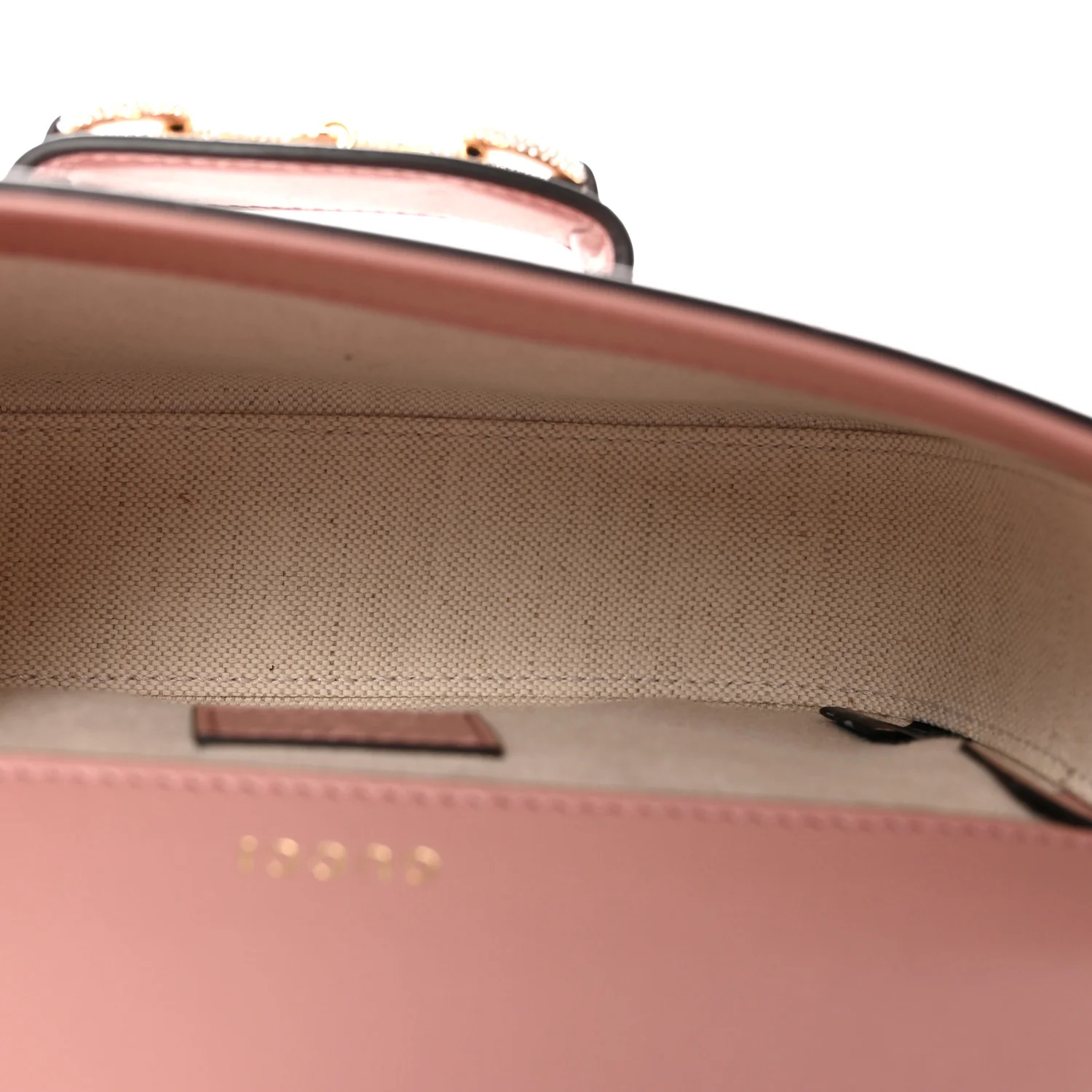 Azalea Calfskin Crystal GG Monogram Mini Horsebit 1955 Shoulder Bag Pink - Image 5