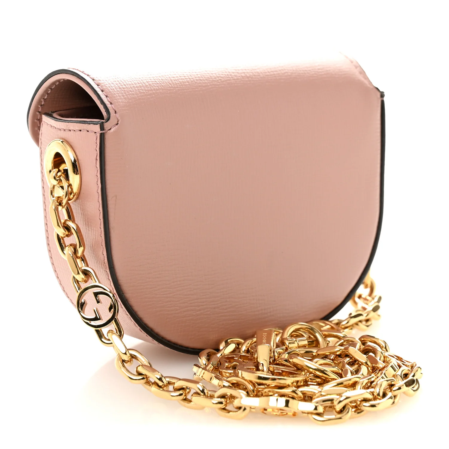 Azalea Calfskin Crystal GG Monogram Mini Horsebit 1955 Waist Bag Pink - Image 3