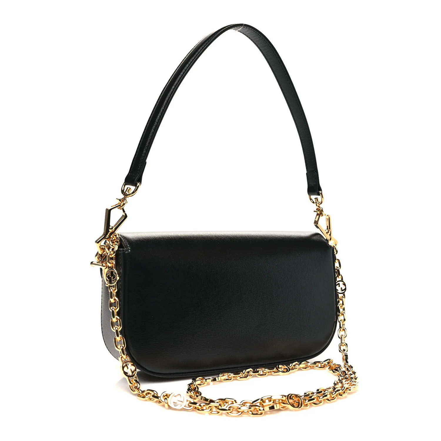 Azalea Calfskin Crystal Small Horsebit 1955 Bag Black - Image 3