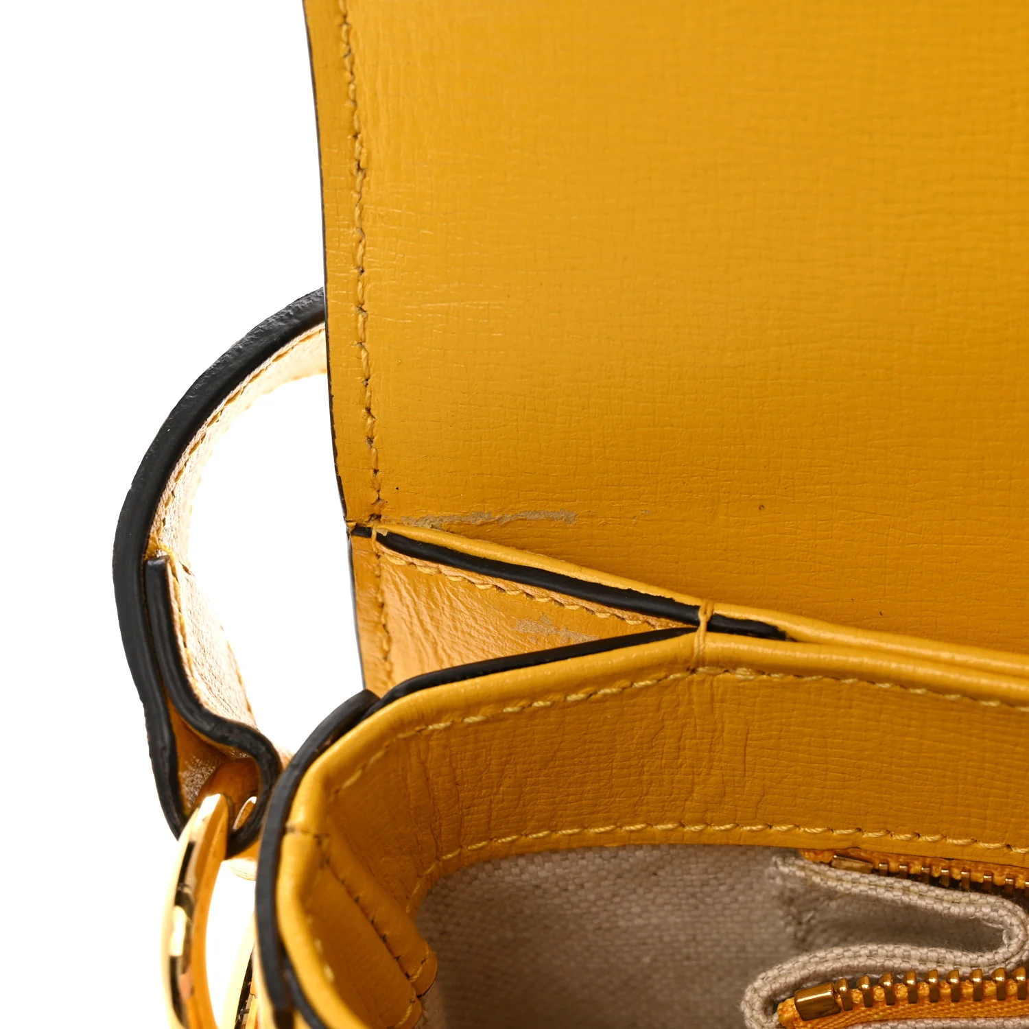 Azalea Calfskin GG Monogram Bi-Color Debossed Horsebit 1955 Shoulder Bag Dusty Azure Stone Topaz Deep Orange - Image 16