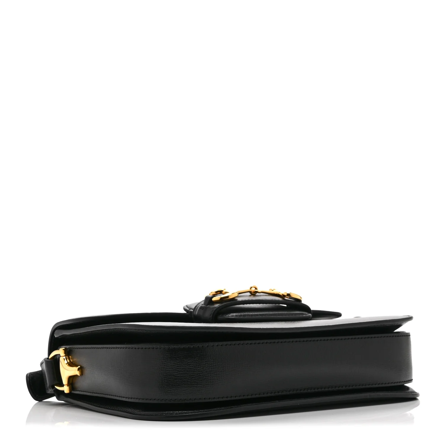 Azalea Calfskin Horsebit 1955 Shoulder Bag Black - Image 4