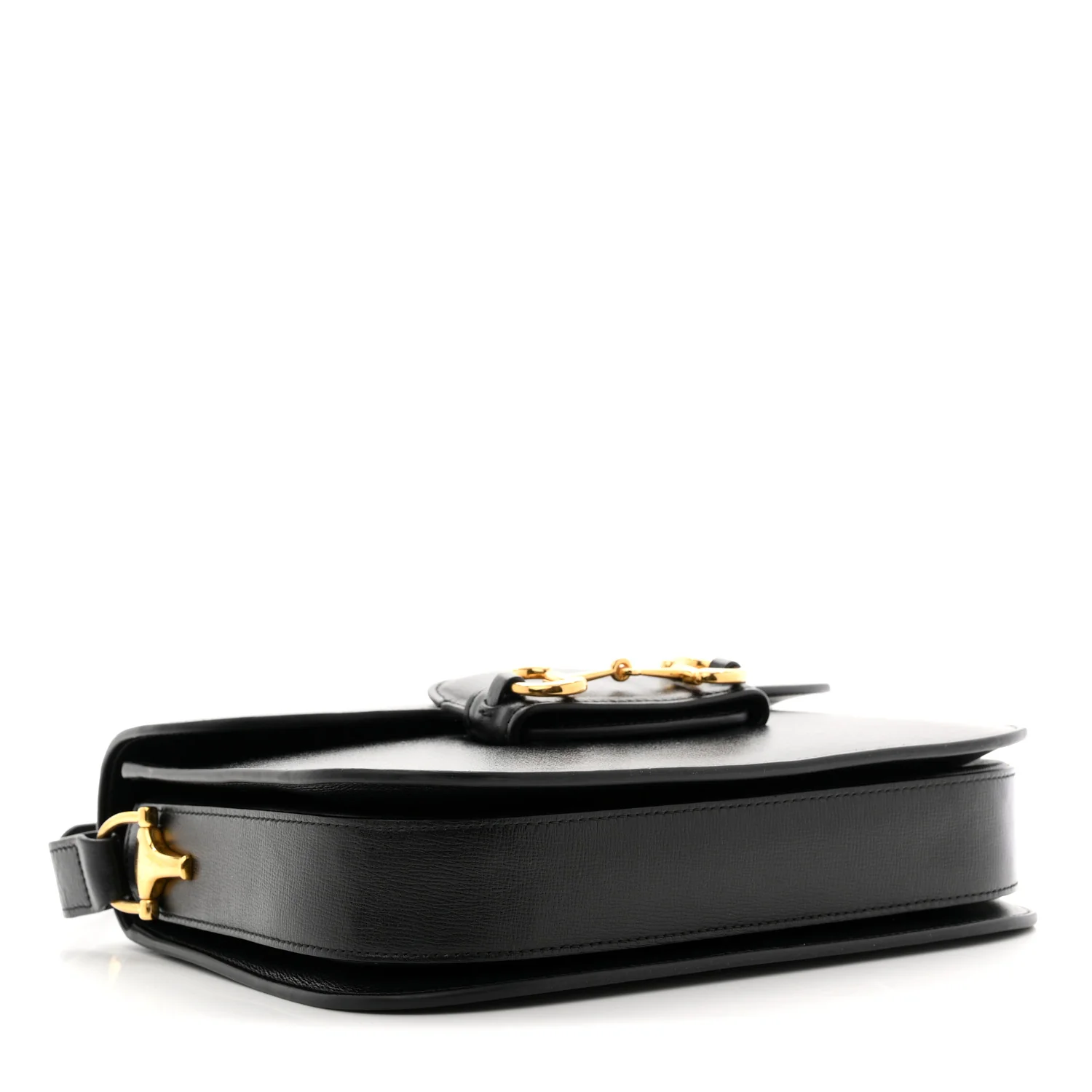 Azalea Calfskin Horsebit 1955 Shoulder Bag Black - Image 4