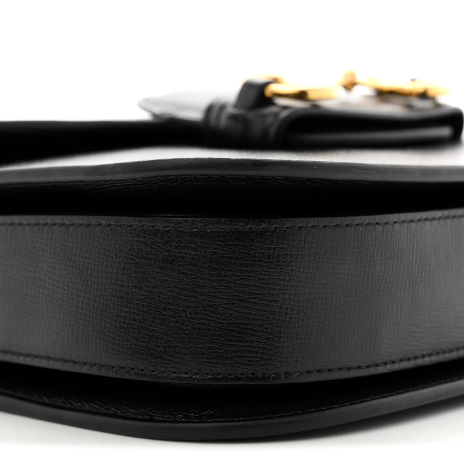 Azalea Calfskin Horsebit 1955 Shoulder Bag Black - Image 9