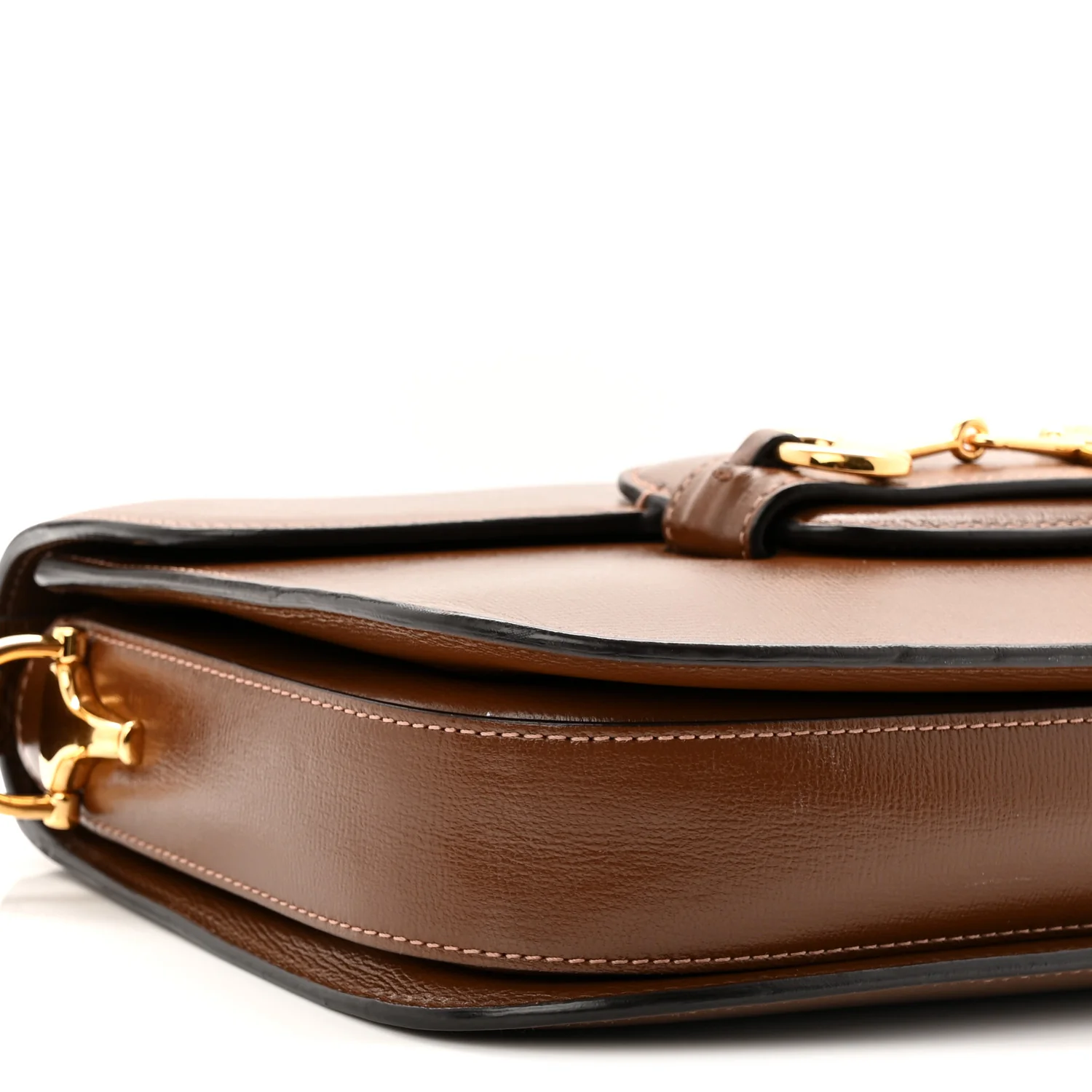 Azalea Calfskin Horsebit 1955 Shoulder Bag Brown Sugar - Image 9