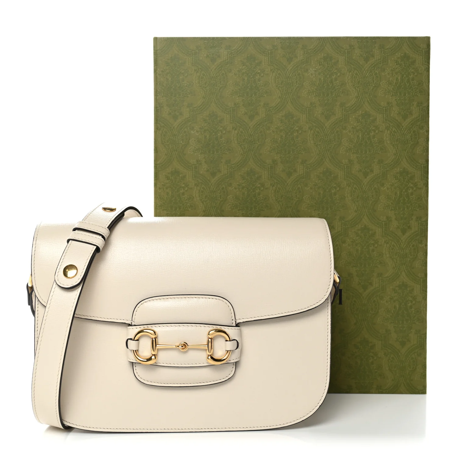 Azalea Calfskin Horsebit 1955 Shoulder Bag Mystic White - Image 13