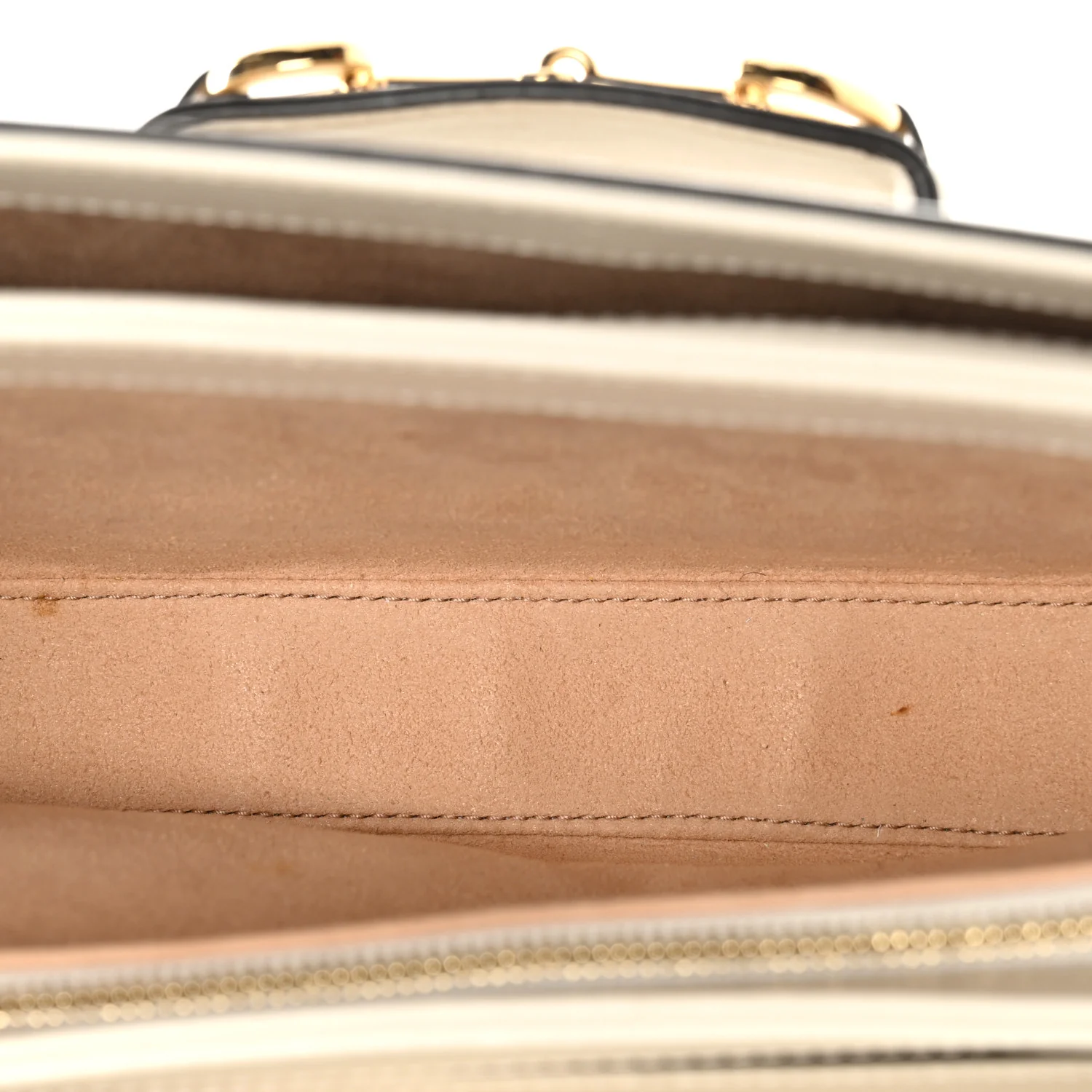 Azalea Calfskin Horsebit 1955 Shoulder Bag Mystic White - Image 5
