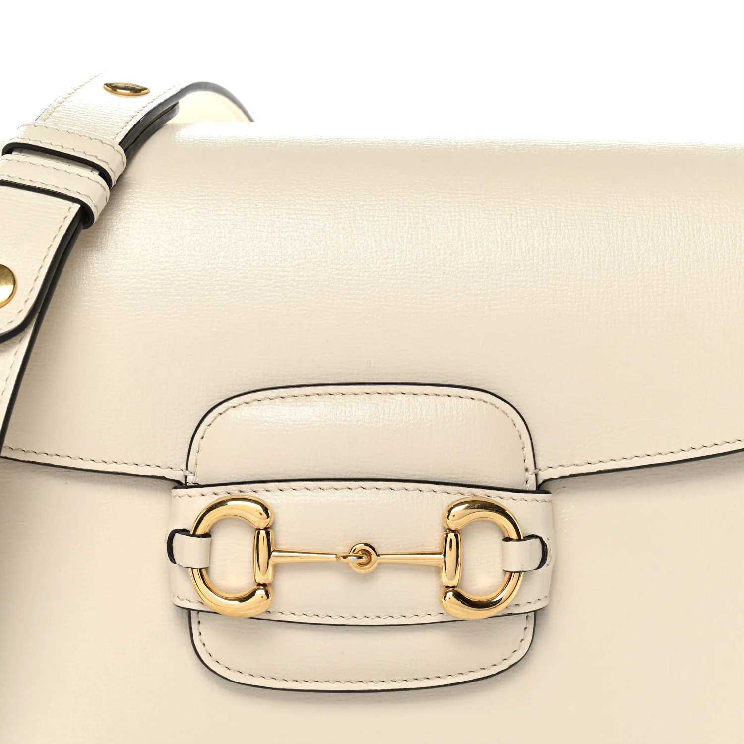Azalea Calfskin Horsebit 1955 Shoulder Bag Mystic White - Image 9