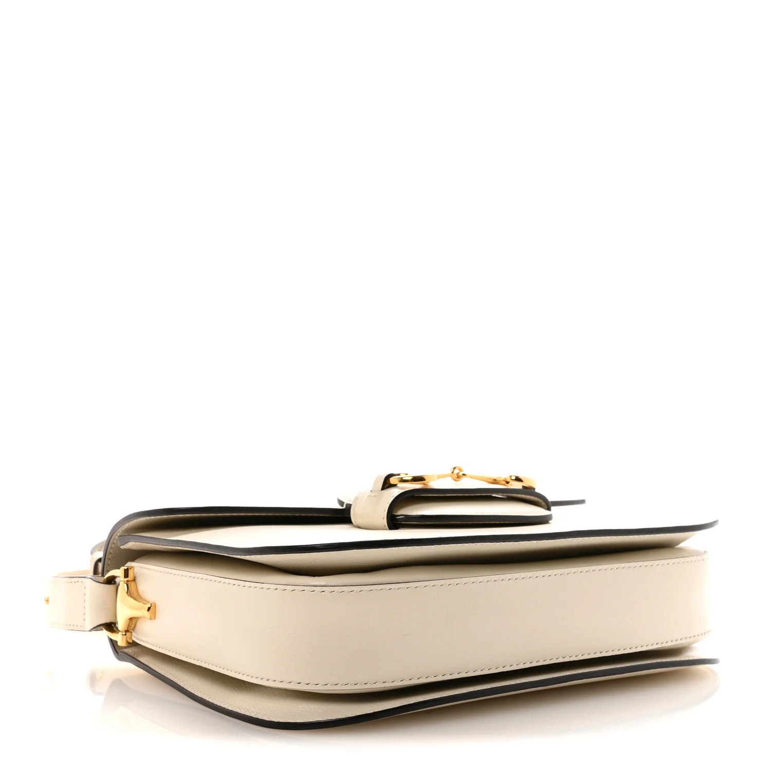 Azalea Calfskin Horsebit 1955 Shoulder Bag Mystic White - Image 4