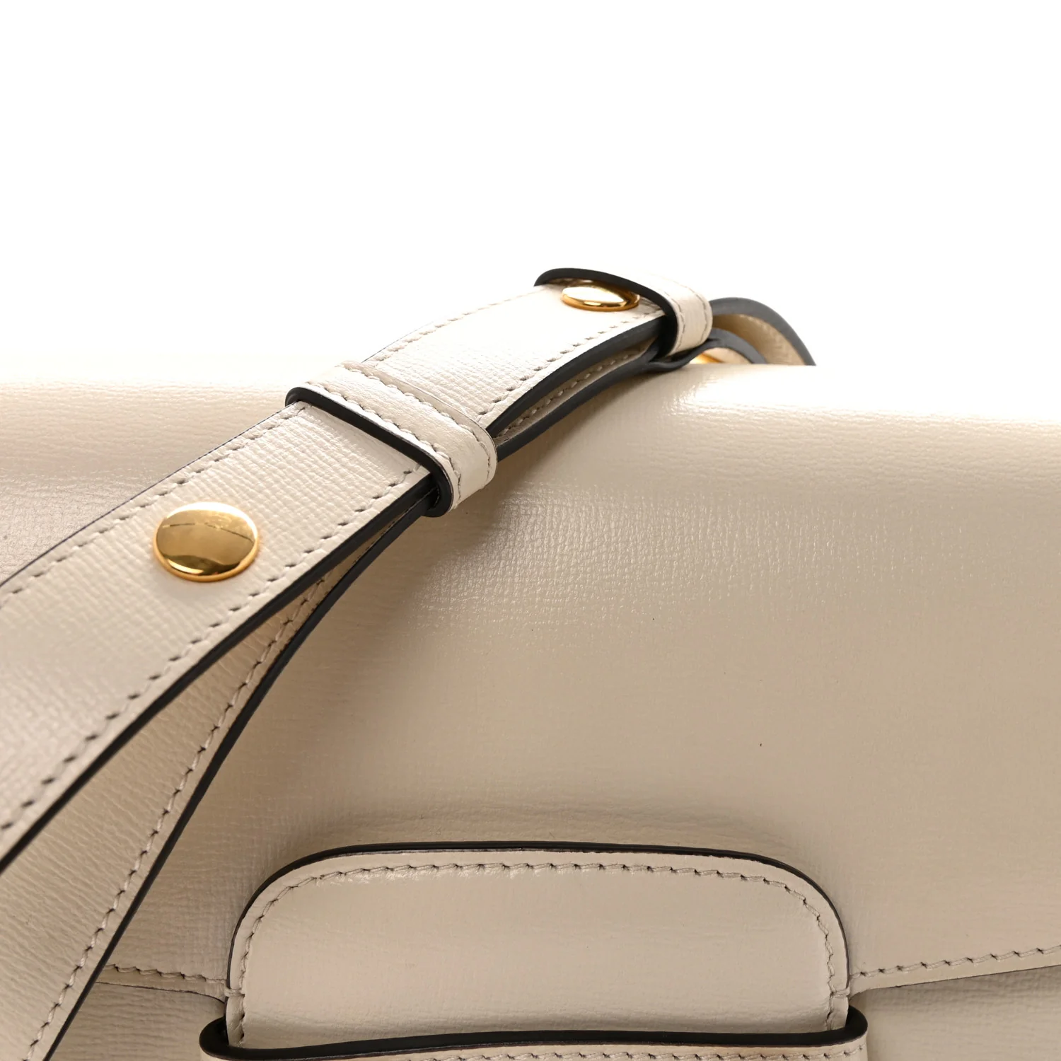 Azalea Calfskin Horsebit 1955 Shoulder Bag Mystic White - Image 8