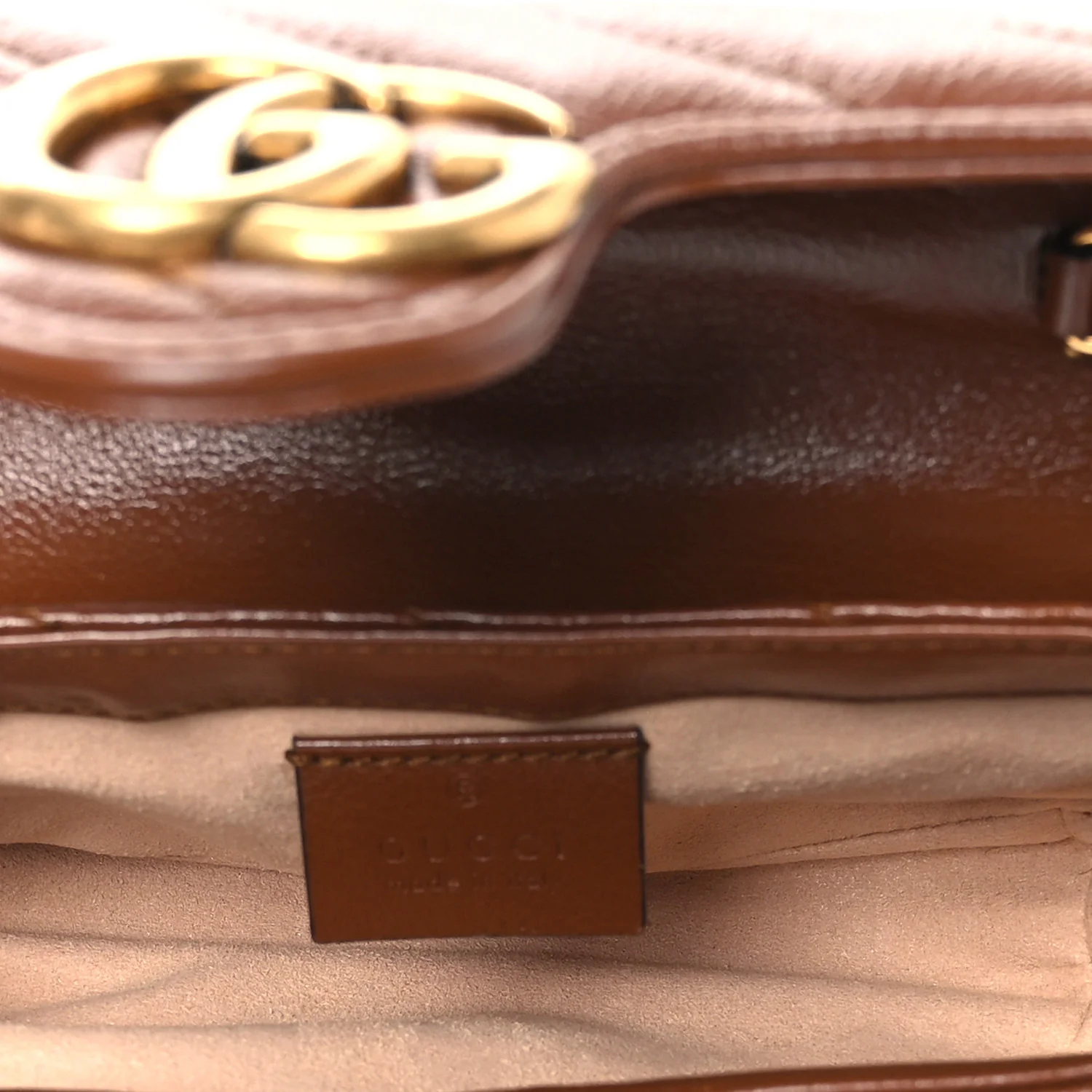 Azalea Calfskin Matelasse Diagonal Super Mini GG Marmont Shoulder Bag Cuir - Image 5