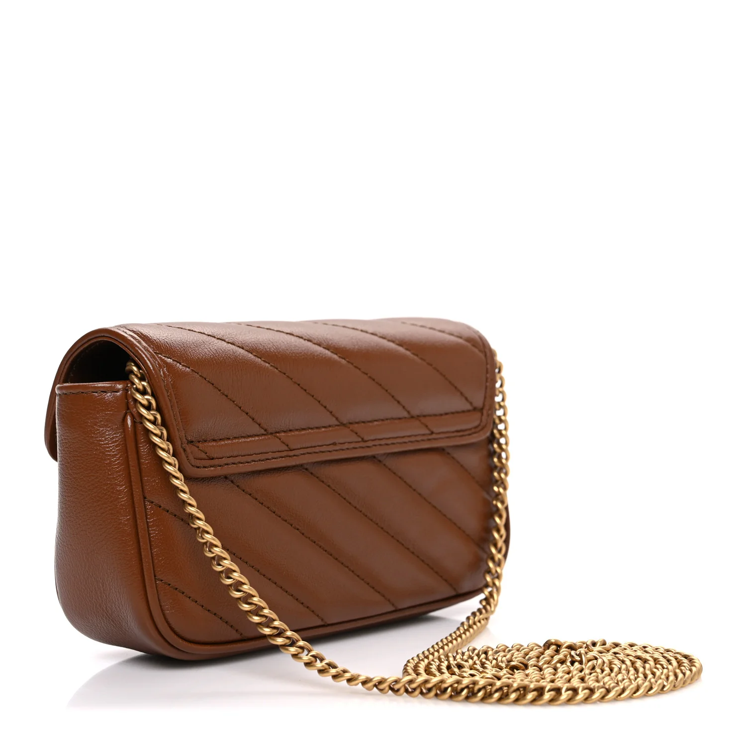 Azalea Calfskin Matelasse Diagonal Super Mini GG Marmont Shoulder Bag Cuir - Image 3