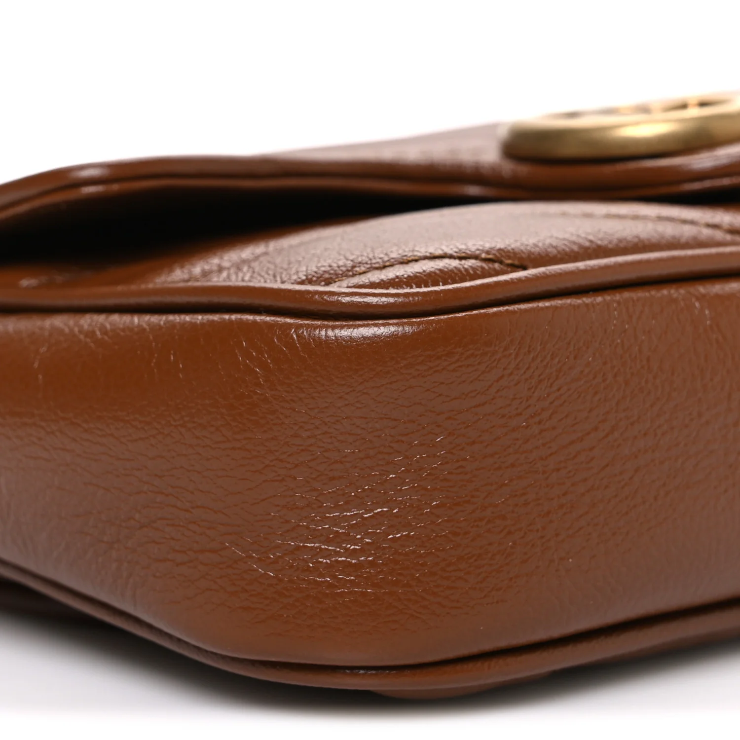 Azalea Calfskin Matelasse Diagonal Super Mini GG Marmont Shoulder Bag Cuir - Image 9