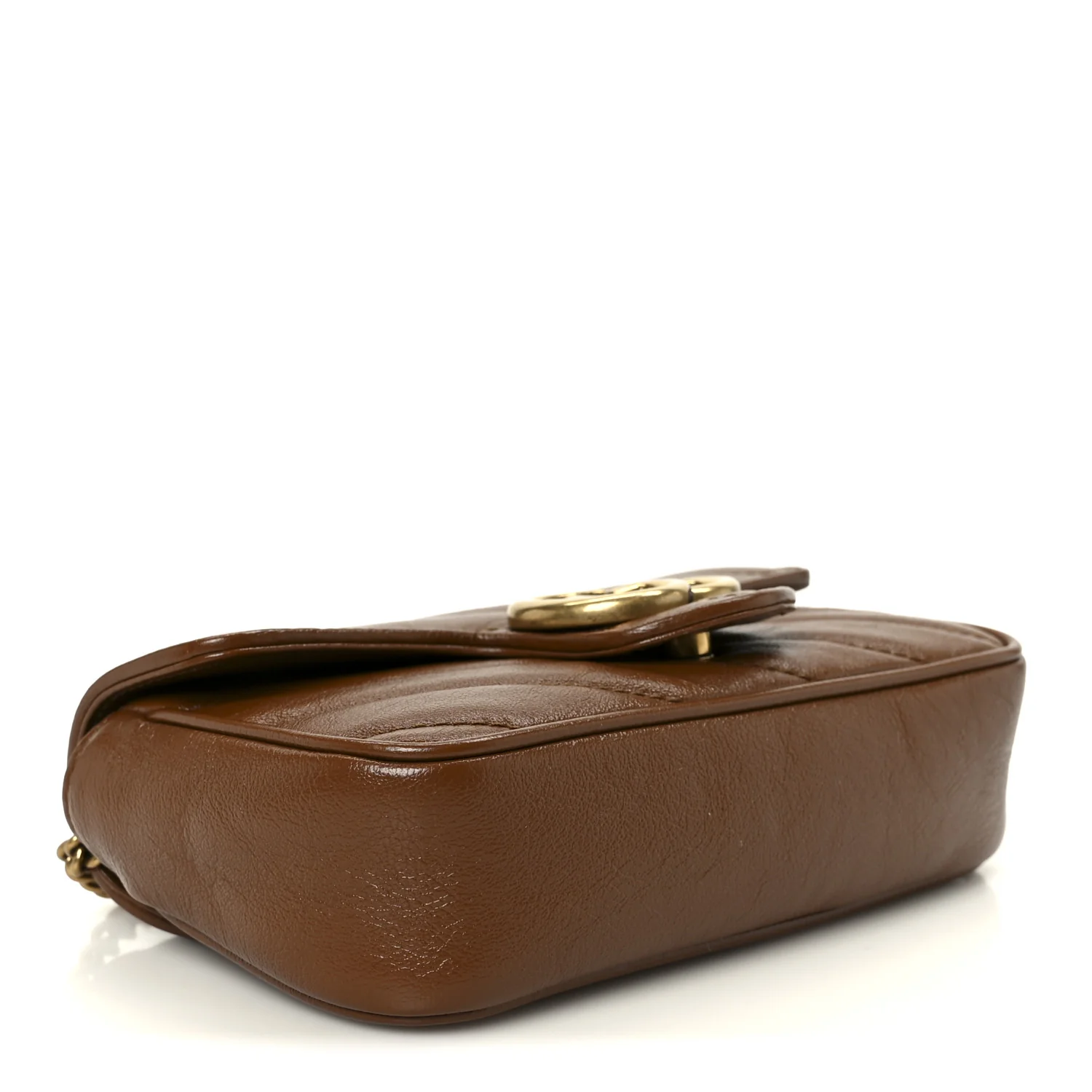 Azalea Calfskin Matelasse Diagonal Super Mini GG Marmont Shoulder Bag Cuir - Image 4