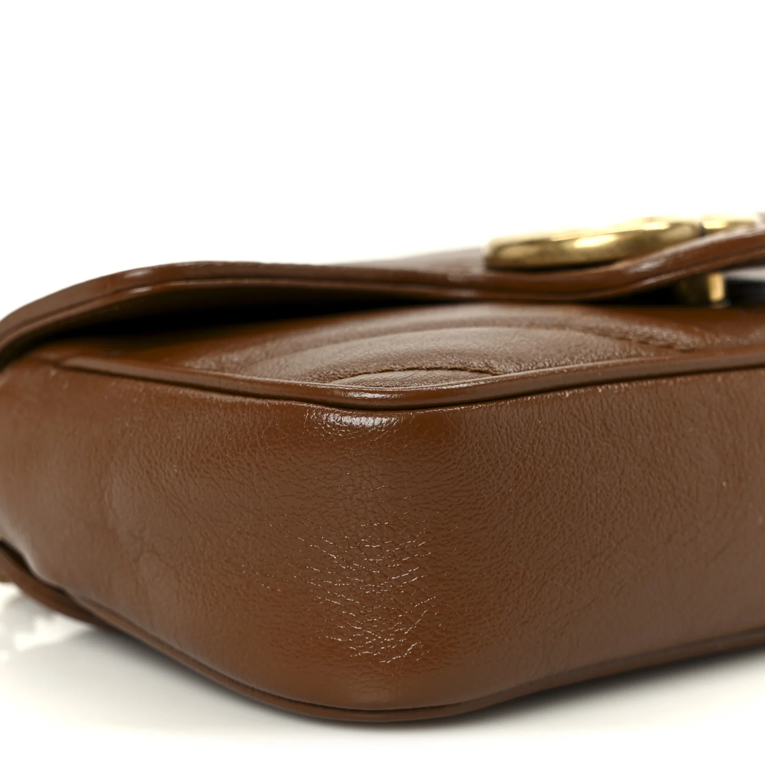 Azalea Calfskin Matelasse Diagonal Super Mini GG Marmont Shoulder Bag Cuir - Image 9