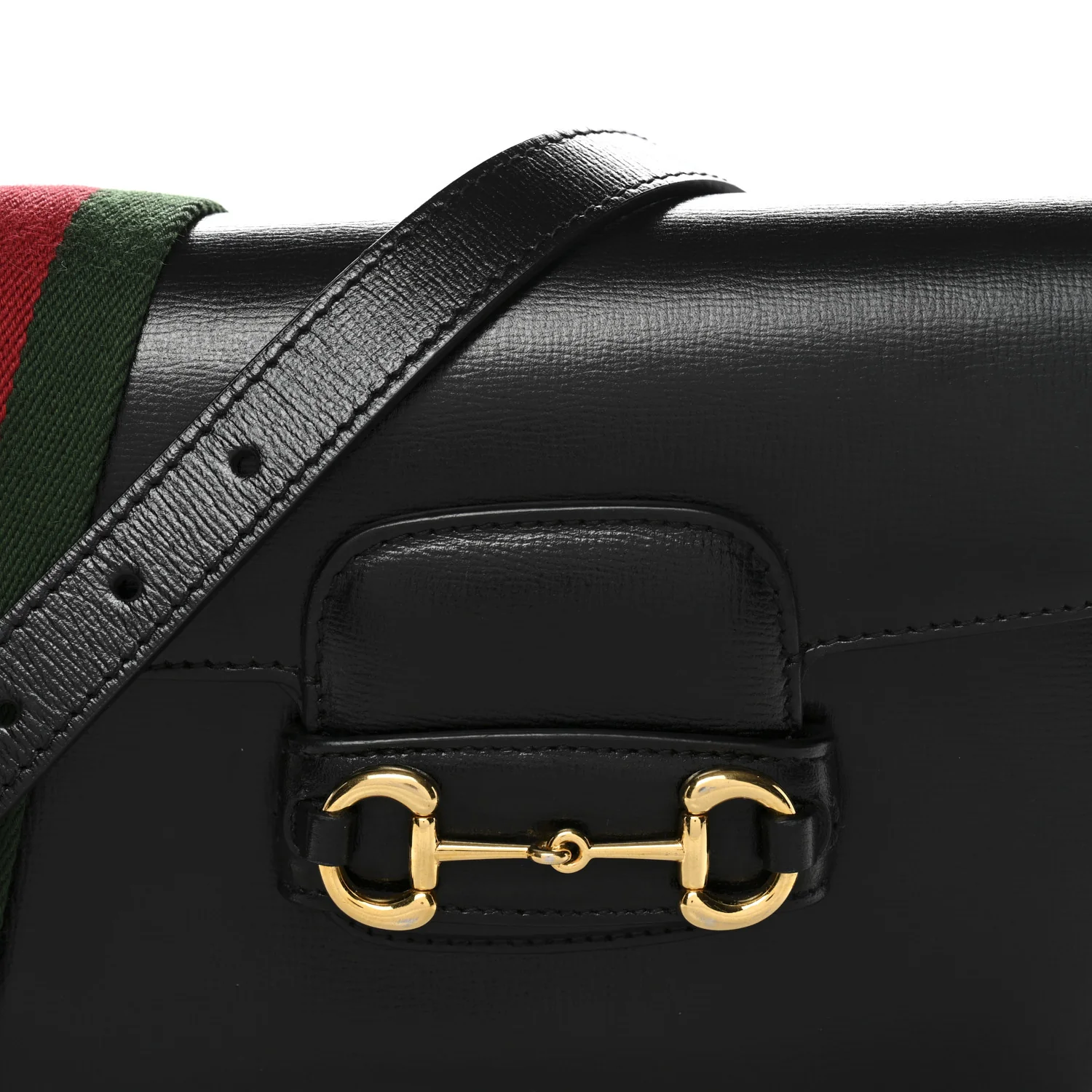 Azalea Calfskin Web Mini Horsebit 1955 Shoulder Bag Black - Image 8