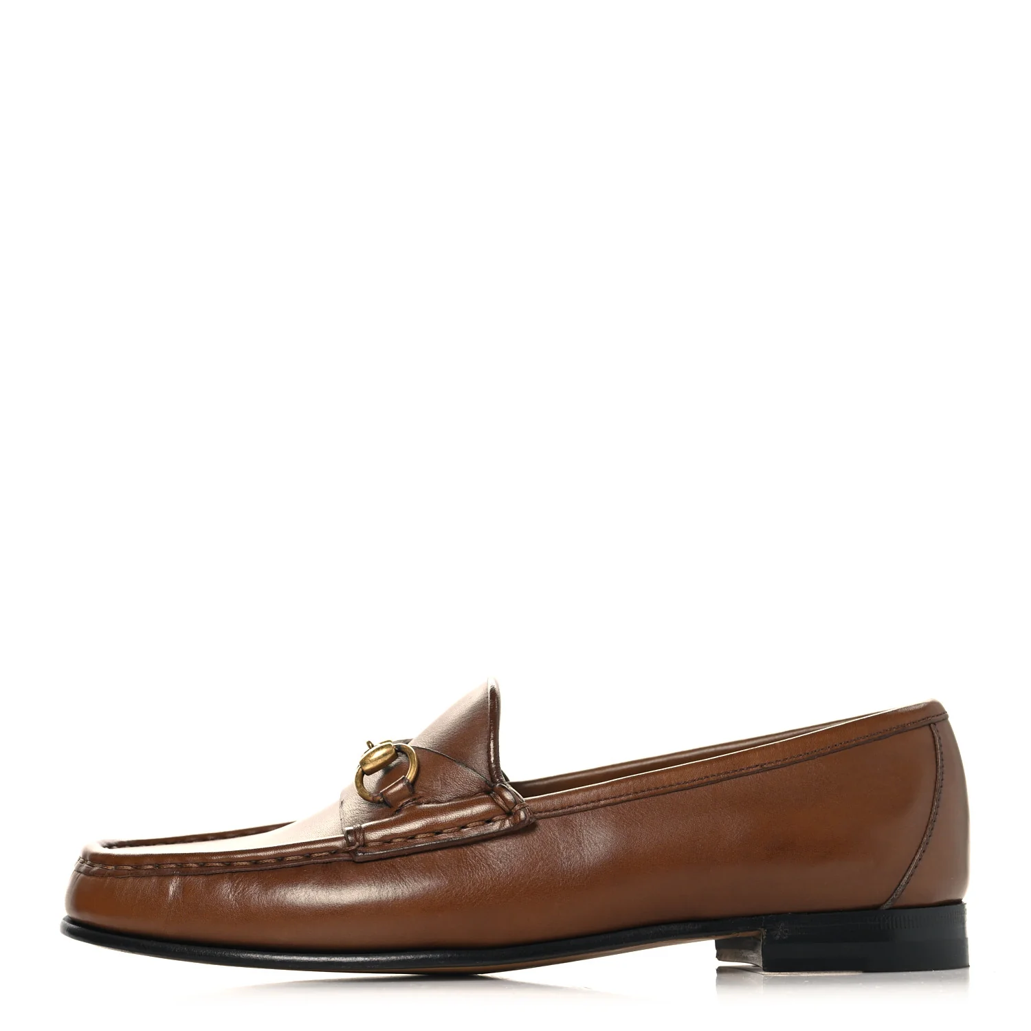 Betis Glamour Calfskin Womens 1953 Horsebit Loafers 37.5 Brown Sugar