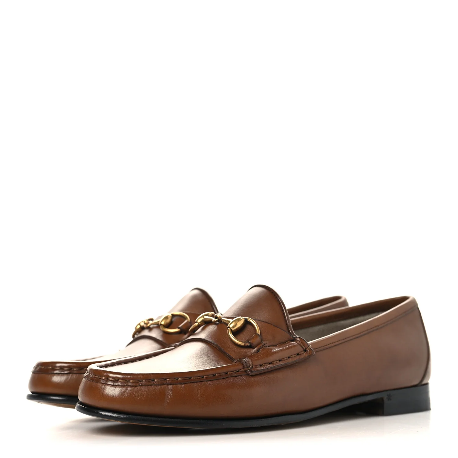 Betis Glamour Calfskin Womens 1953 Horsebit Loafers 37.5 Brown Sugar - Image 4