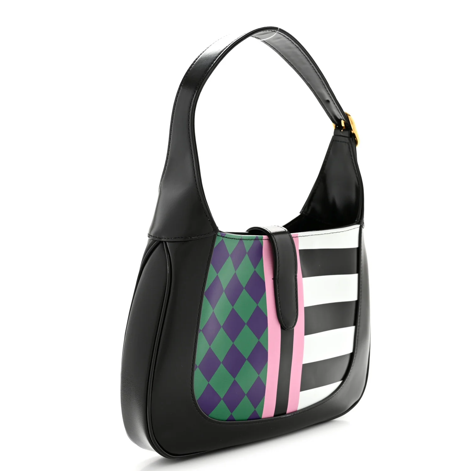 Boarded Dyana Lux Calfskin Centum Small Jackie 1961 Hobo Black Multicolor - Image 3