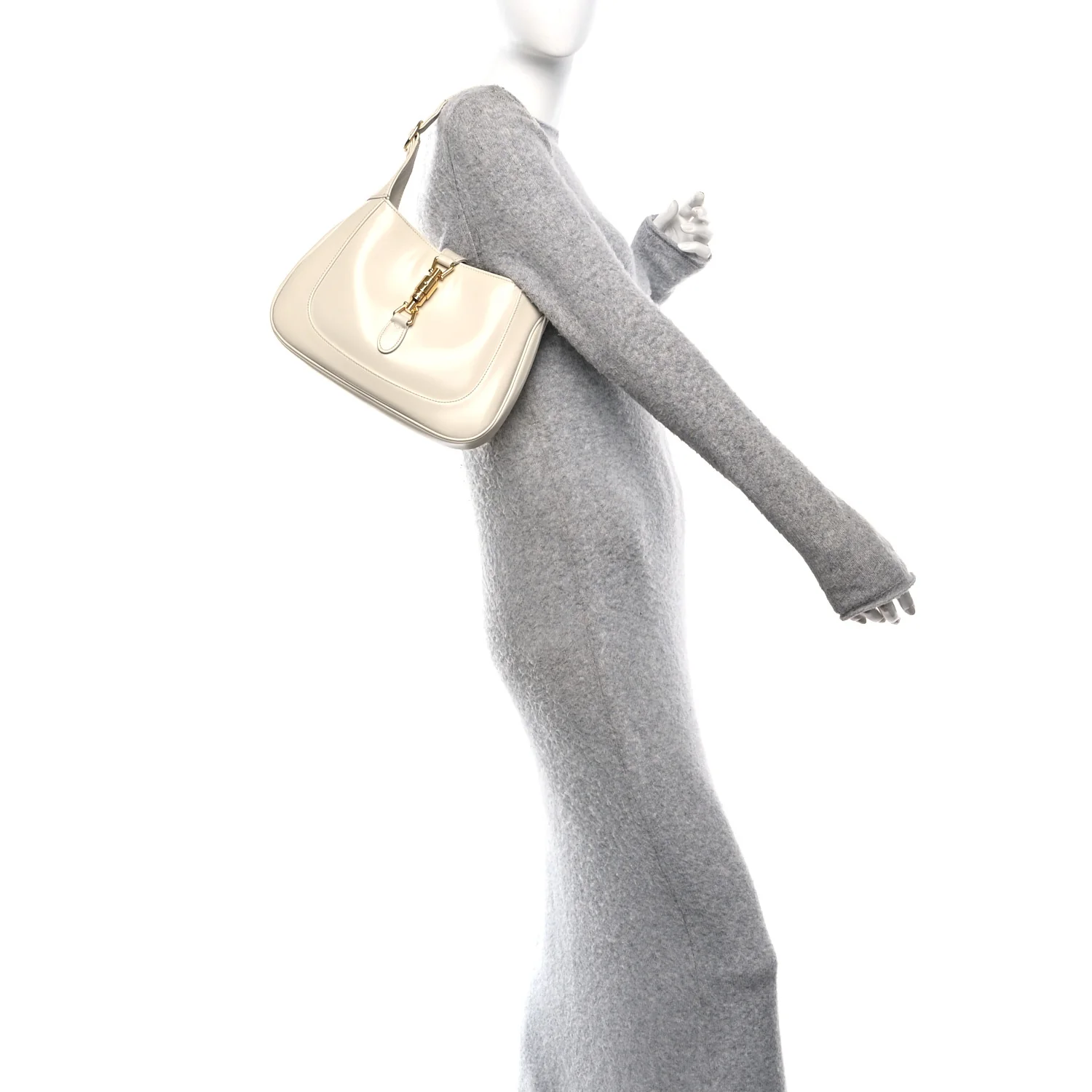 Boarded Dyana Lux Calfskin Small Jackie 1961 Hobo Mystic White - Image 2