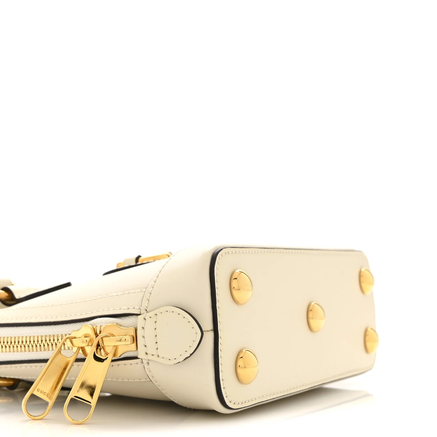 Boarded Plutone Calfskin Mini Horsebit 1955 Top Handle Bag Mystic White - Image 10