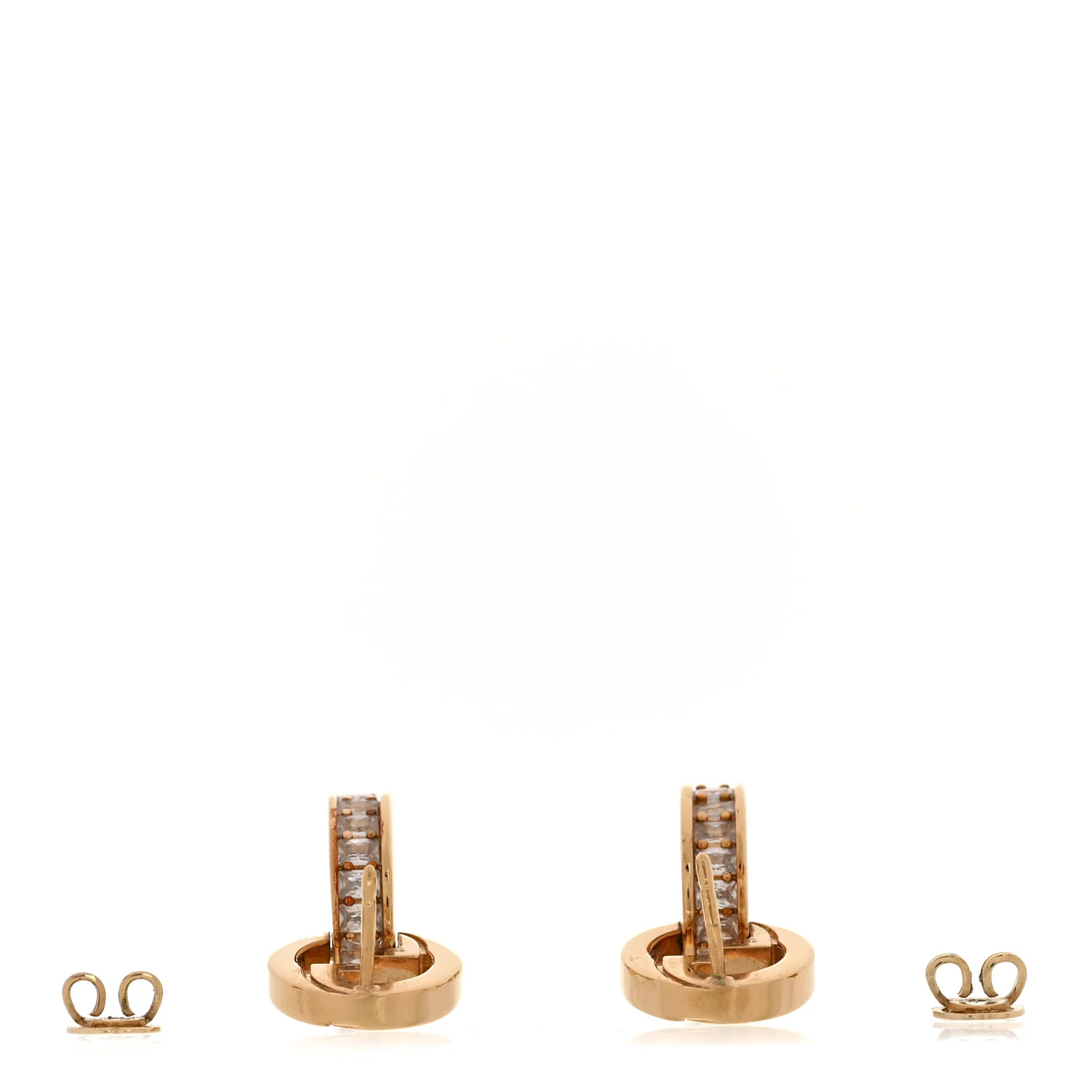 Brass Crystal Blondie Intertwined Earrings Light Gold - Image 3