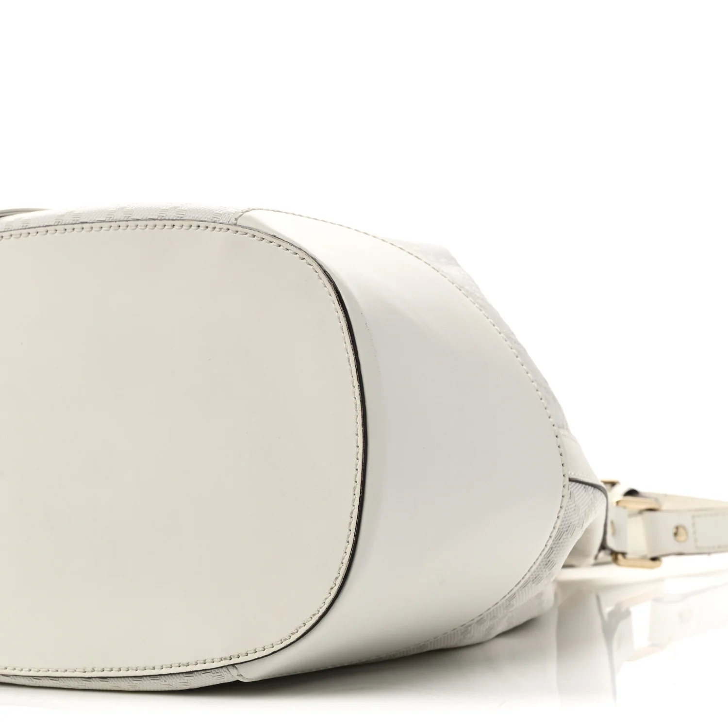 Bright Diamante Medium Bucket Bag Great White - Image 10