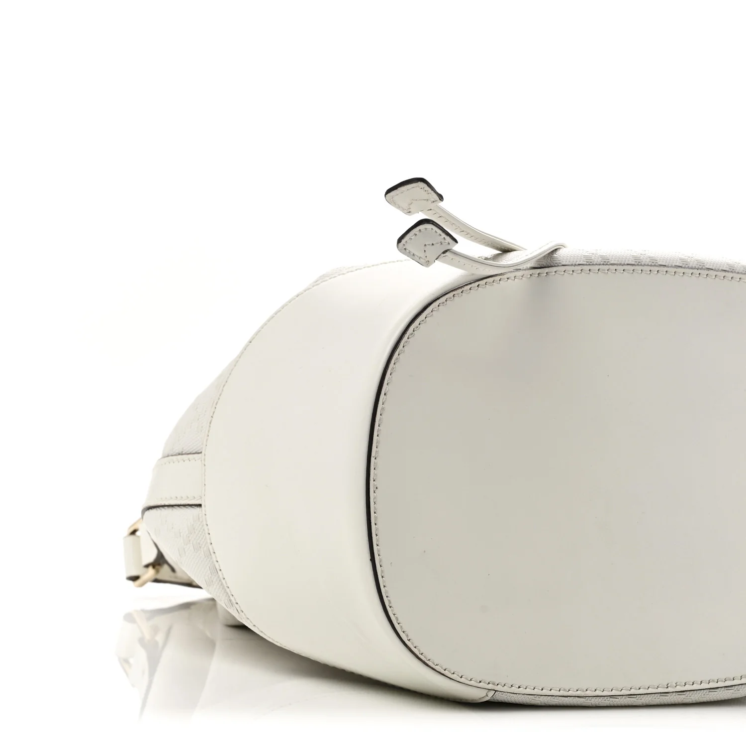 Bright Diamante Medium Bucket Bag Great White - Image 9
