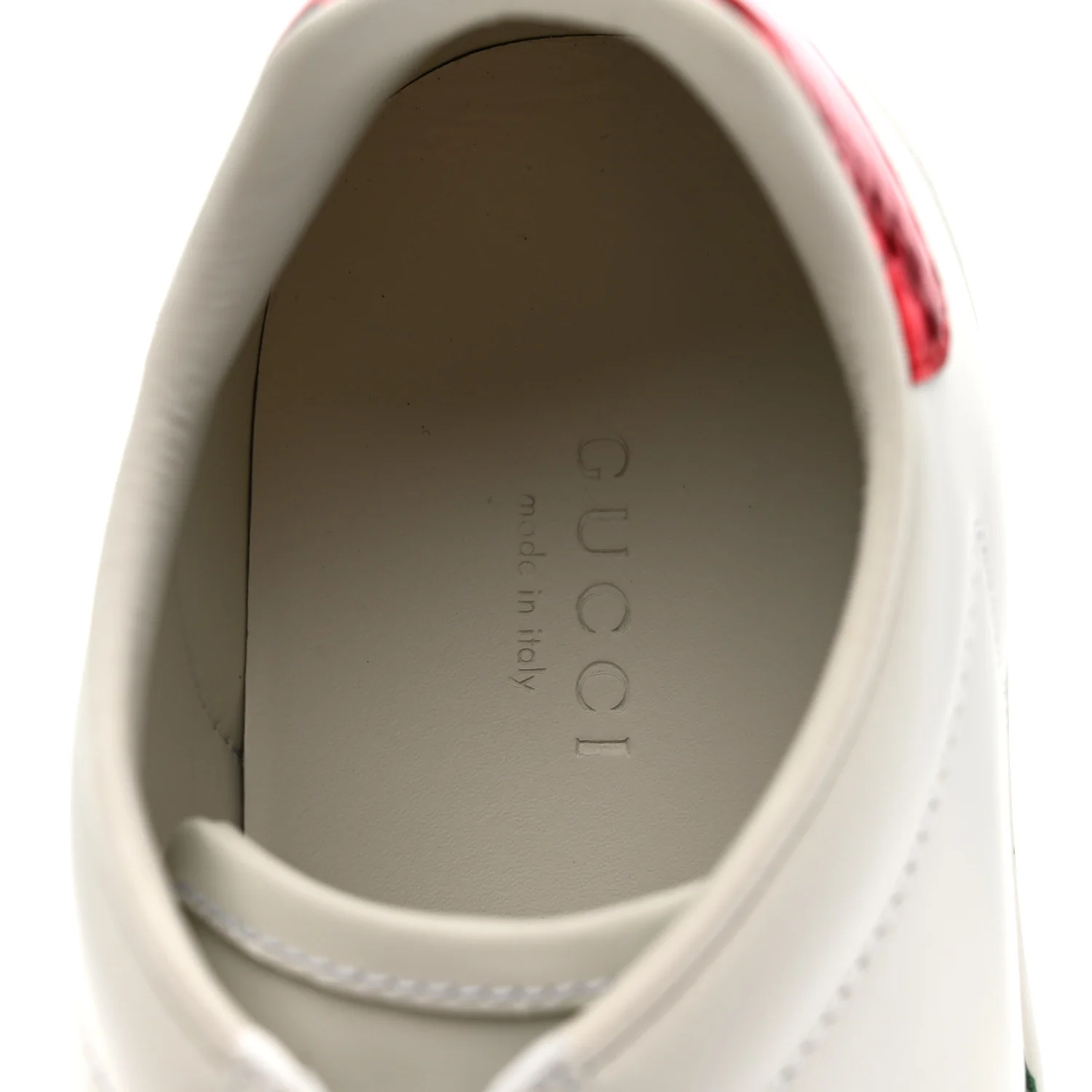 Calfskin Ayers Bee Embroidered Womens Ace Sneakers 36 White Green - Image 8