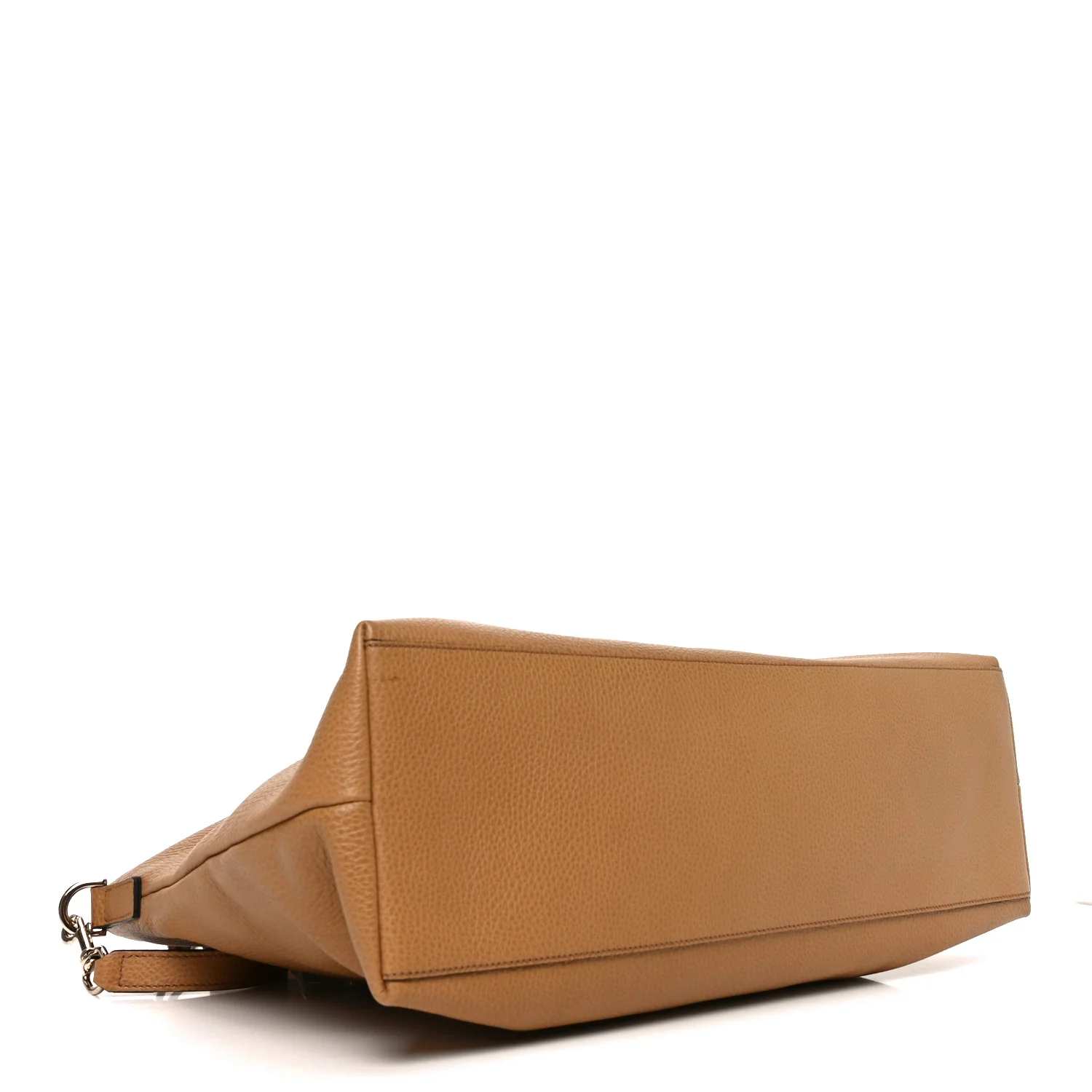 Calfskin Bamboo Tassel Top Handle Tote Whiskey - Image 4