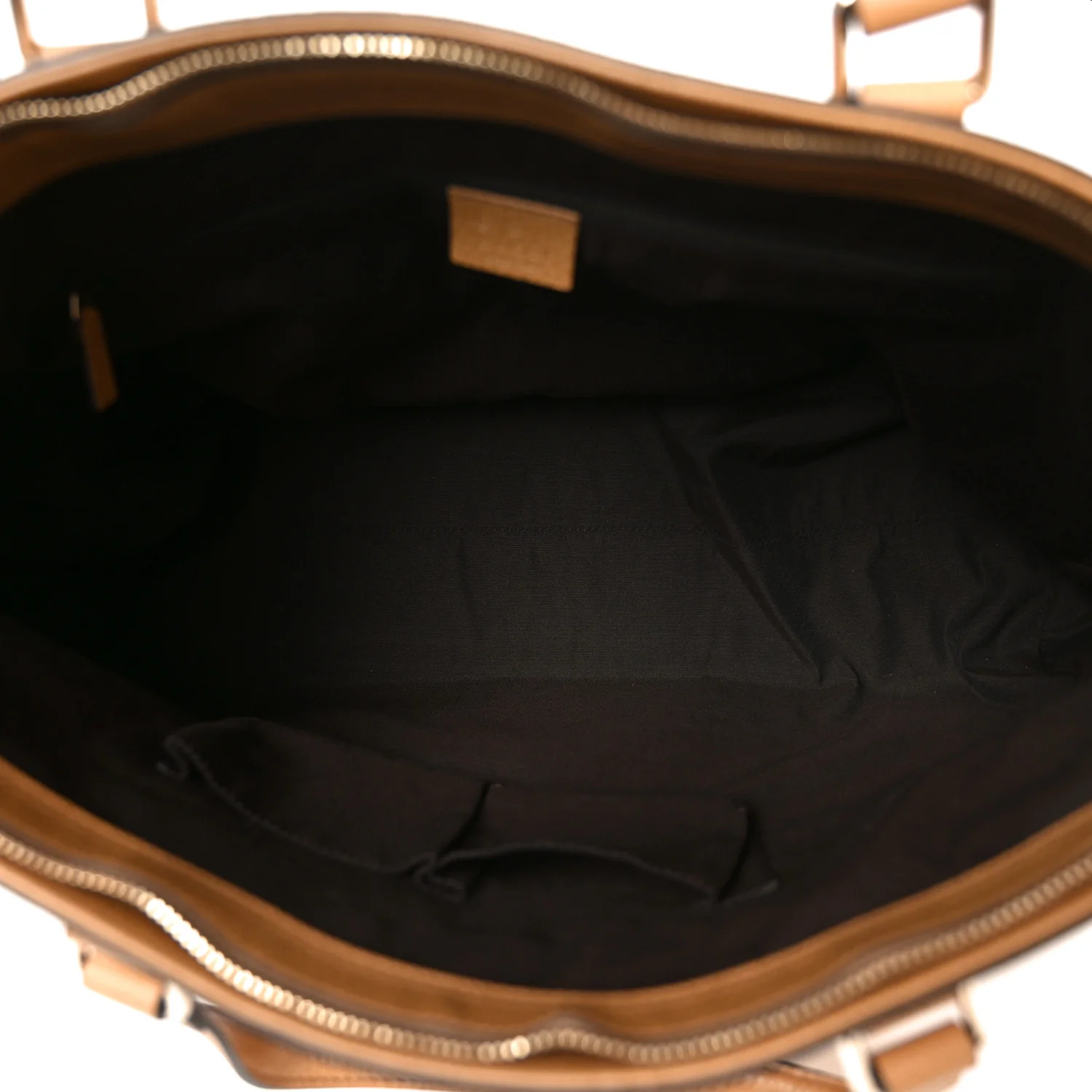 Calfskin Bamboo Tassel Top Handle Tote Whiskey - Image 5