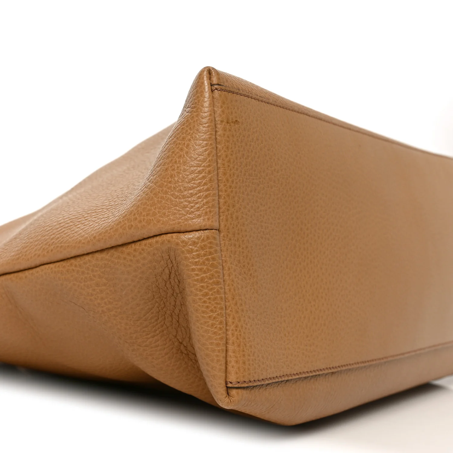 Calfskin Bamboo Tassel Top Handle Tote Whiskey - Image 9