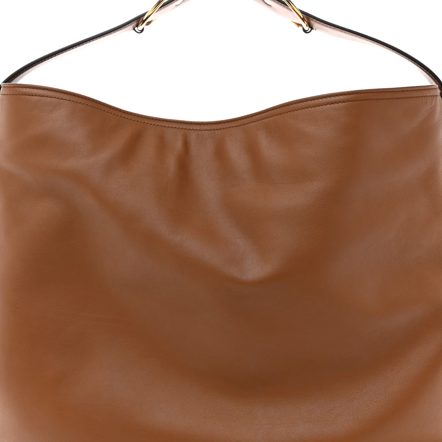 Calfskin Beatrix Horsebit Large Tote Bag Brown - Image 8