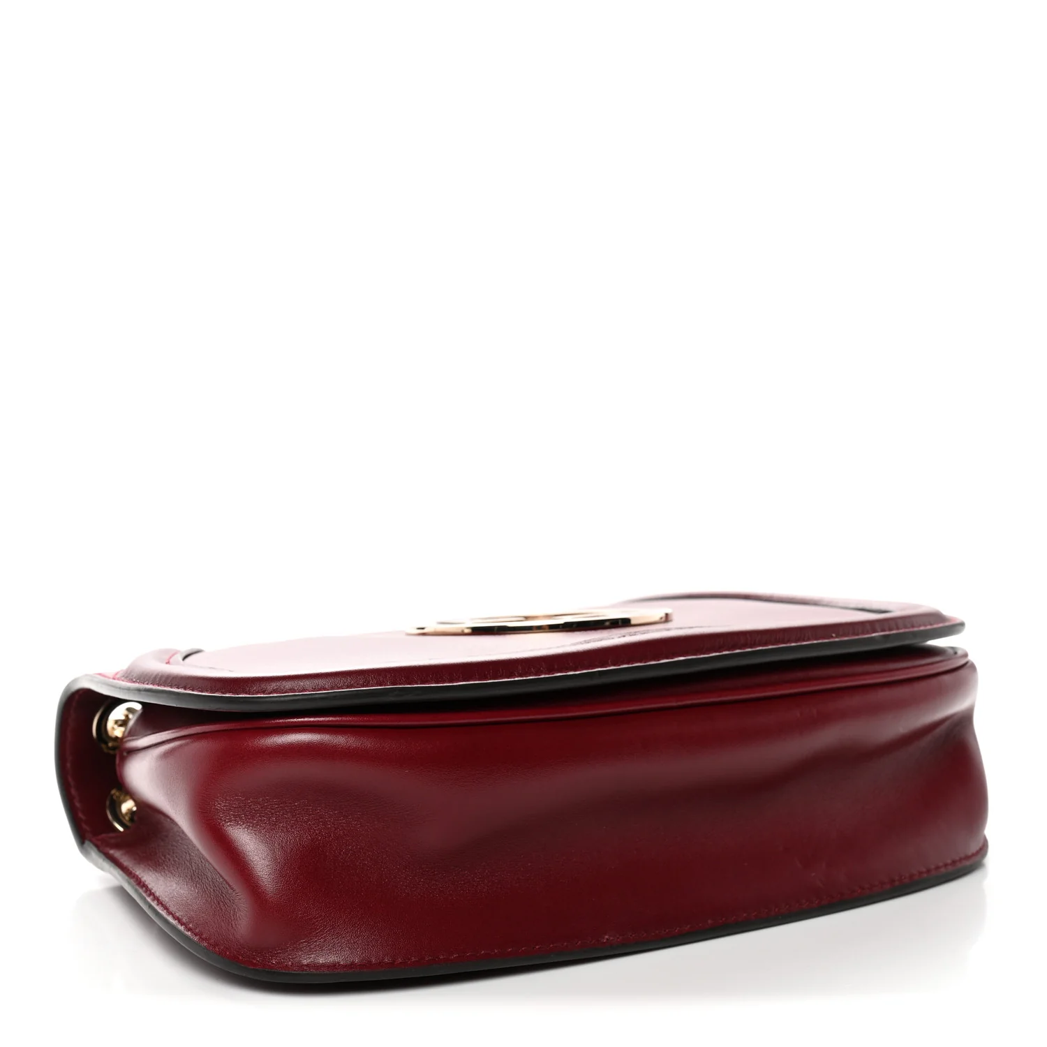 Calfskin Blondie Medium Shoulder Bag Dark Red - Image 4