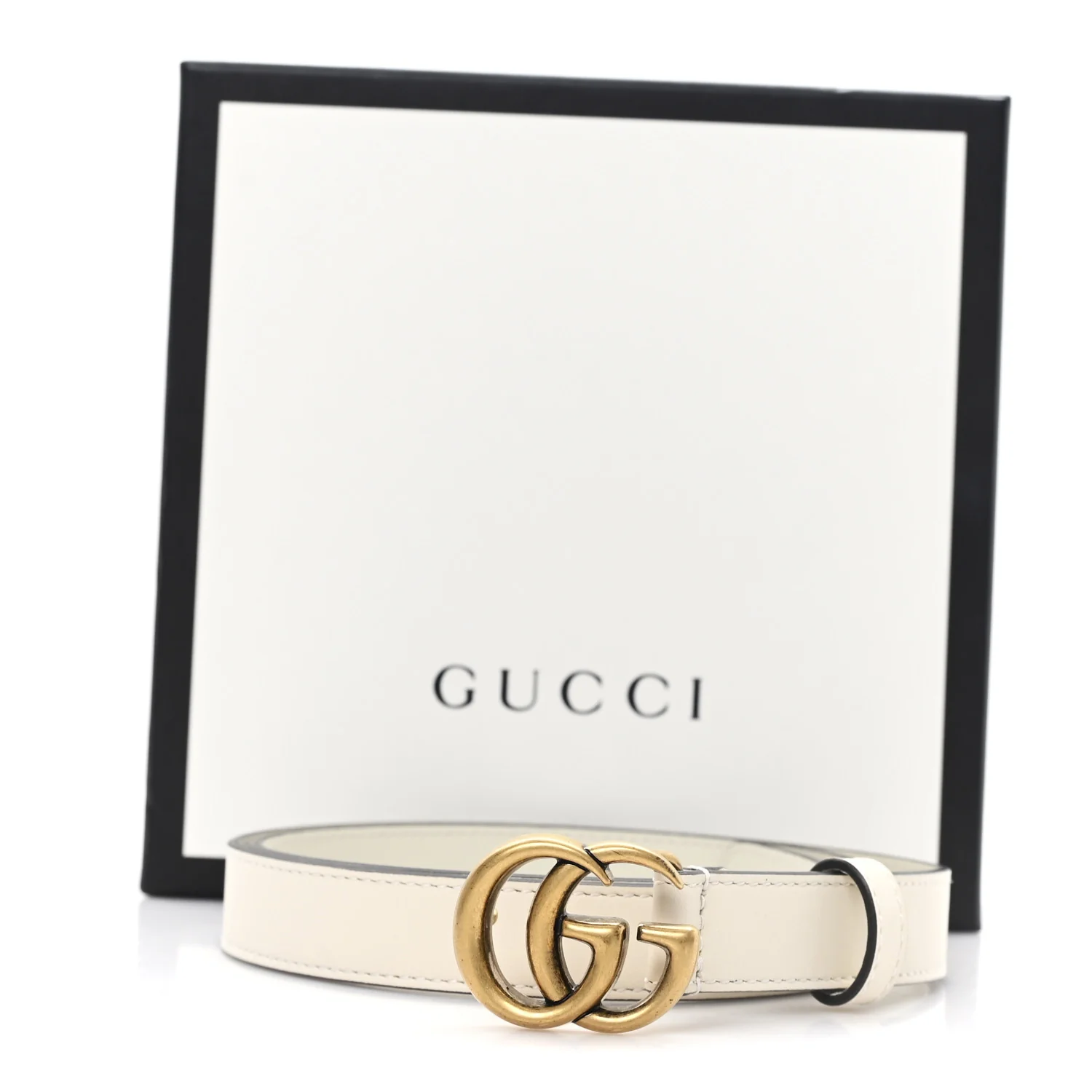 Calfskin Double G 20mm Belt 80 32 Mystic White - Image 5