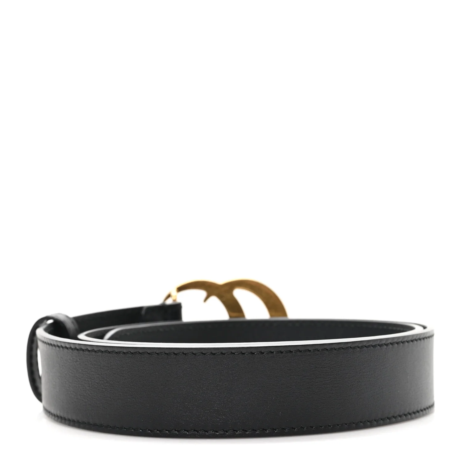 Calfskin Double G 30mm Belt 75 30 Black - Image 2