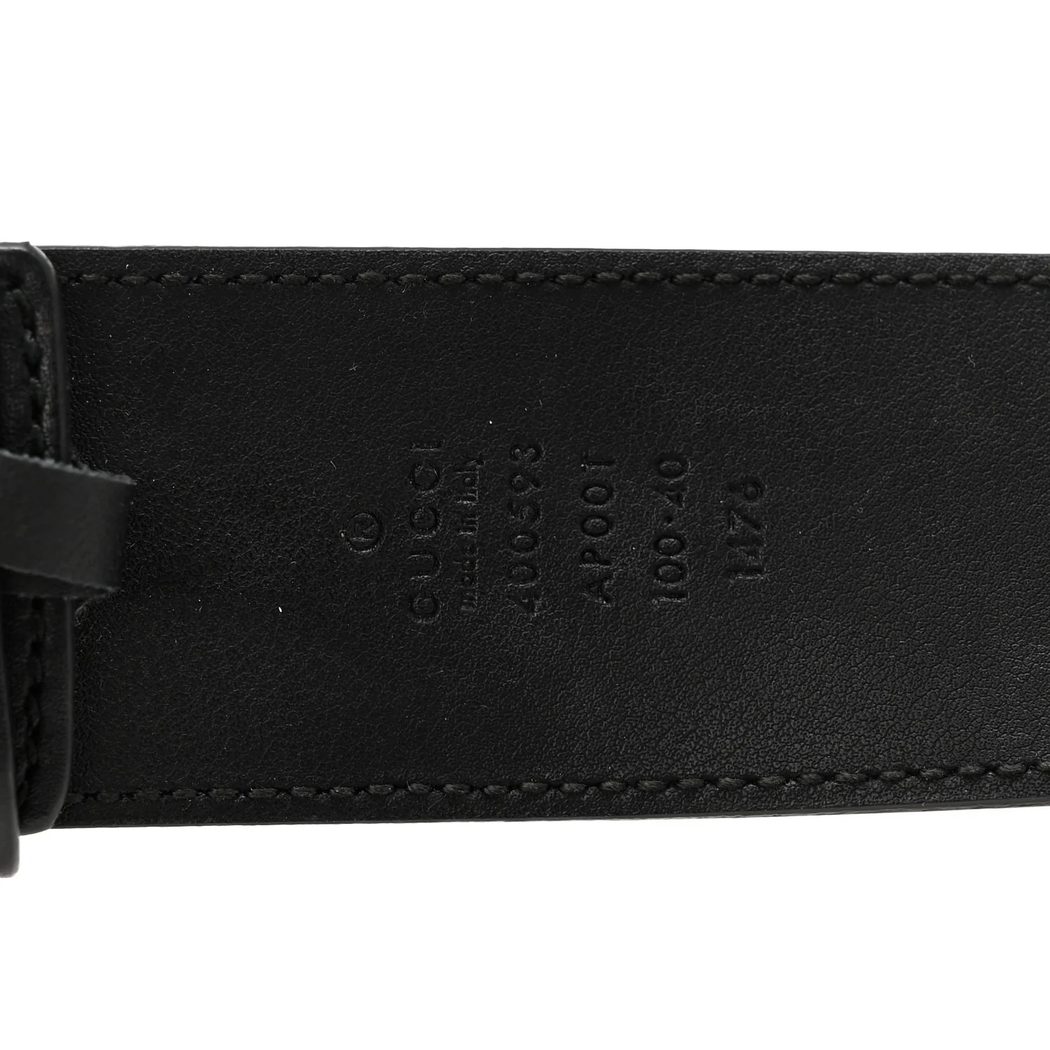 Calfskin Double G 40mm Belt 100 40 Black - Image 4