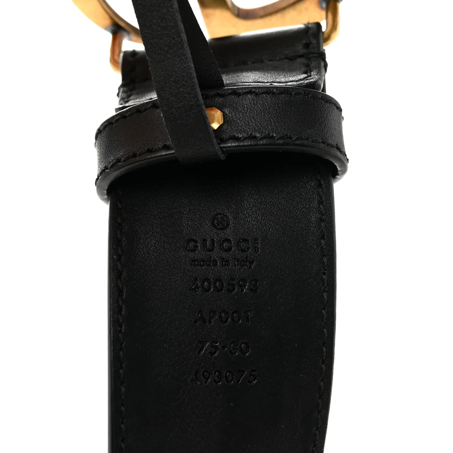 Calfskin Double G 40mm Belt 75 30 Black - Image 3
