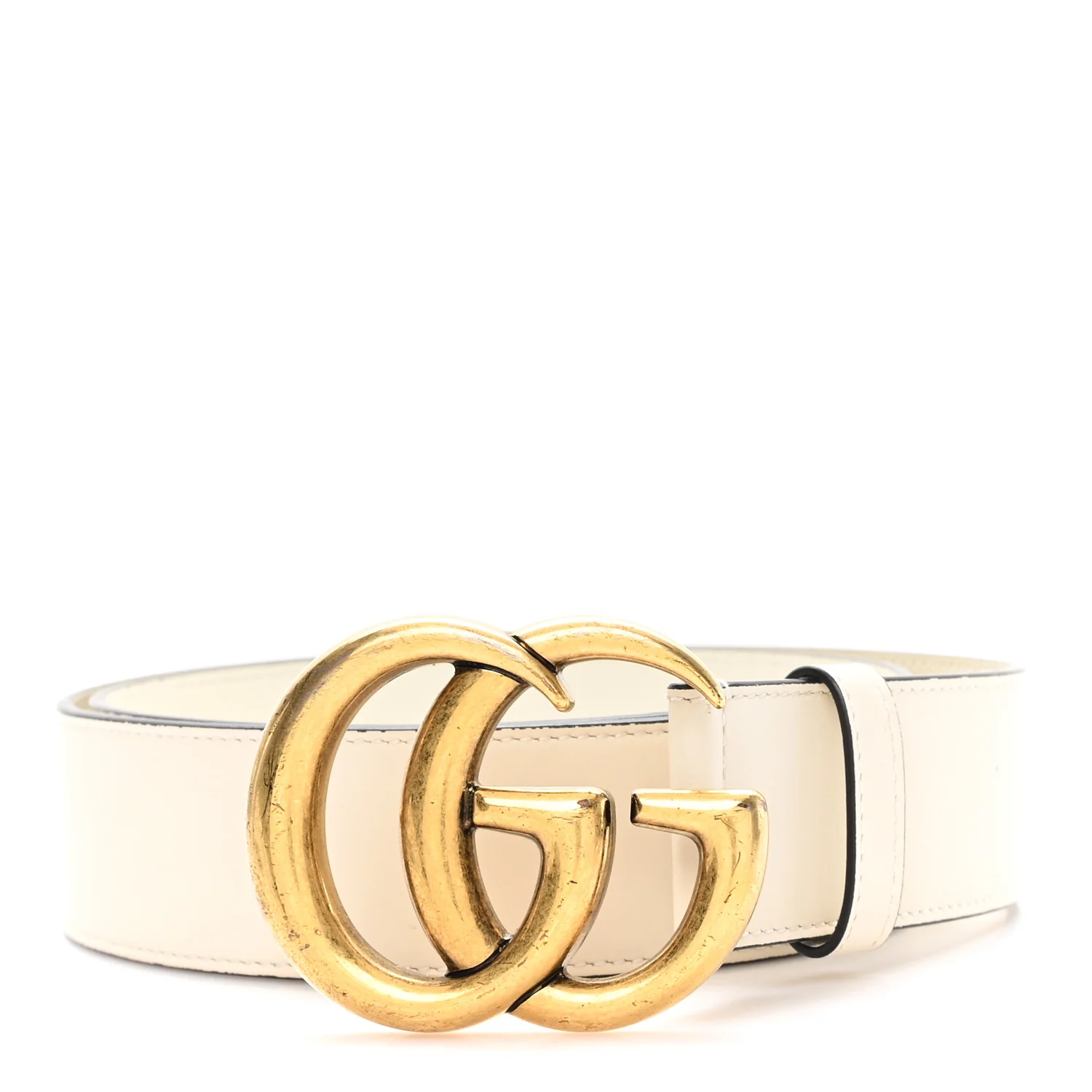 Calfskin Double G 40mm Belt 85 34 Mystic White
