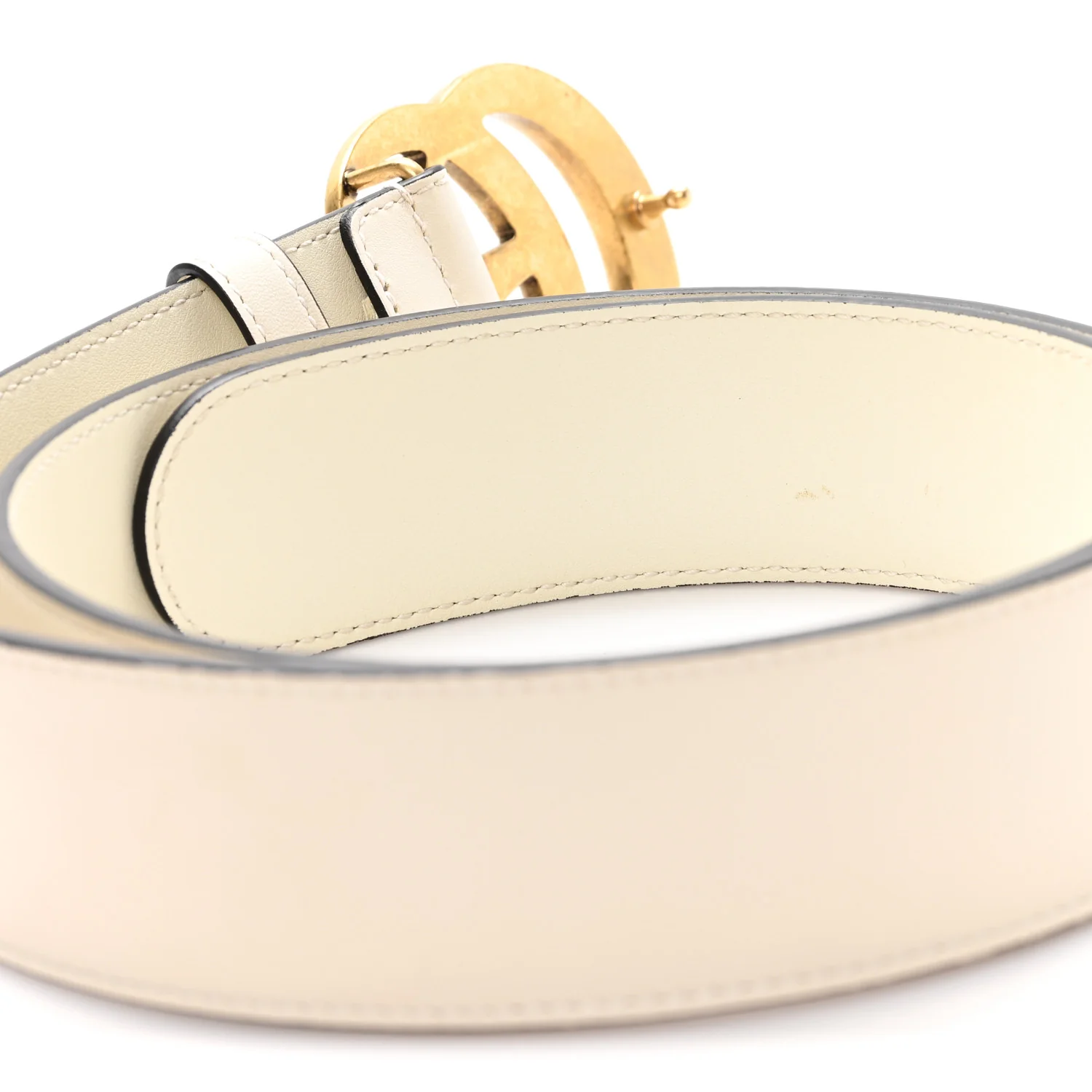 Calfskin Double G 40mm Belt 85 34 Mystic White - Image 5