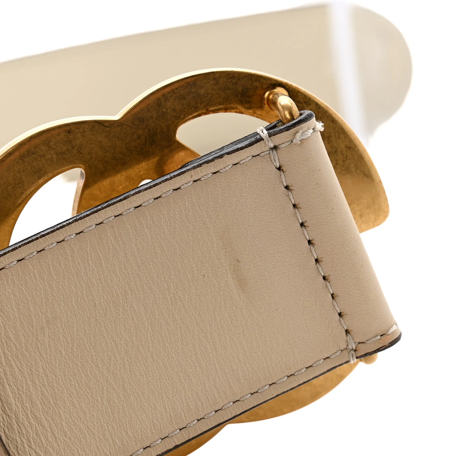 Calfskin Double G 40mm Belt 85 34 Mystic White - Image 6