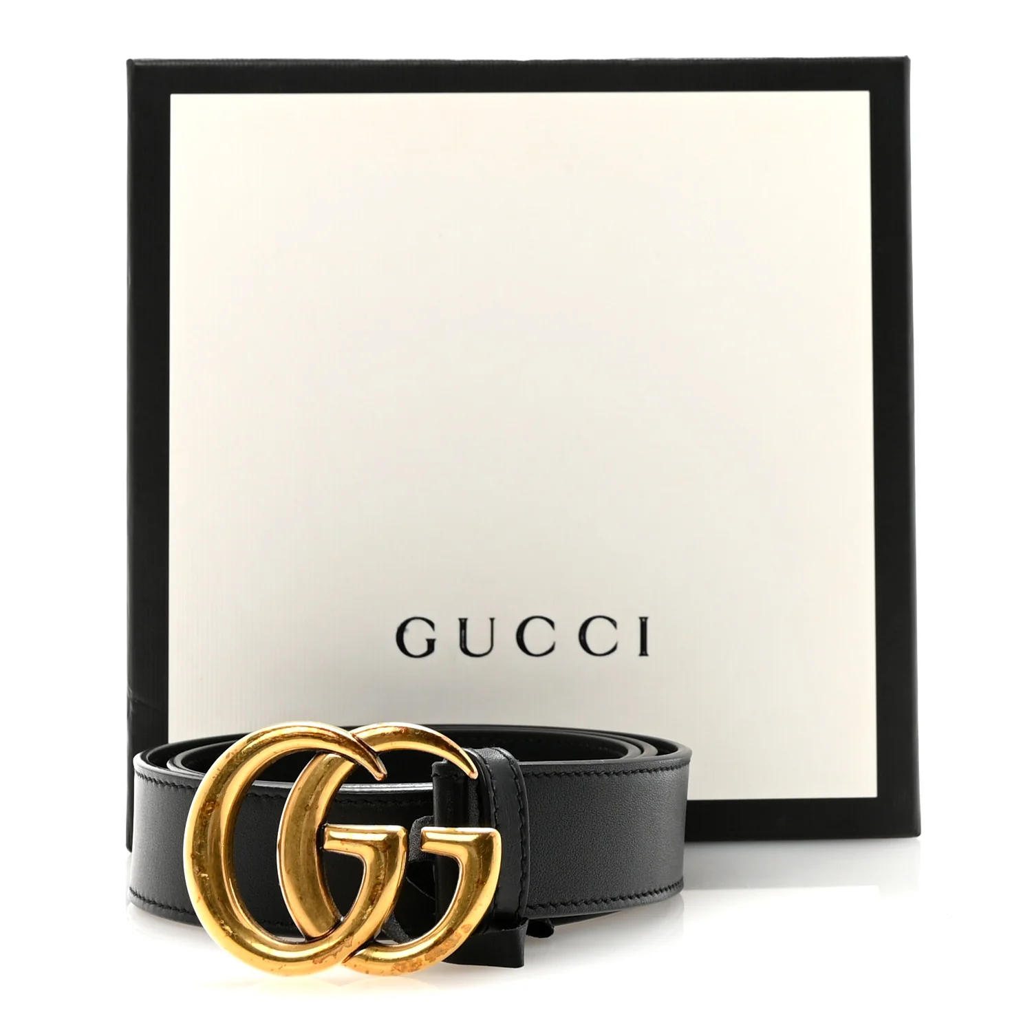 Calfskin Double G 80 32 Belt Black - Image 6