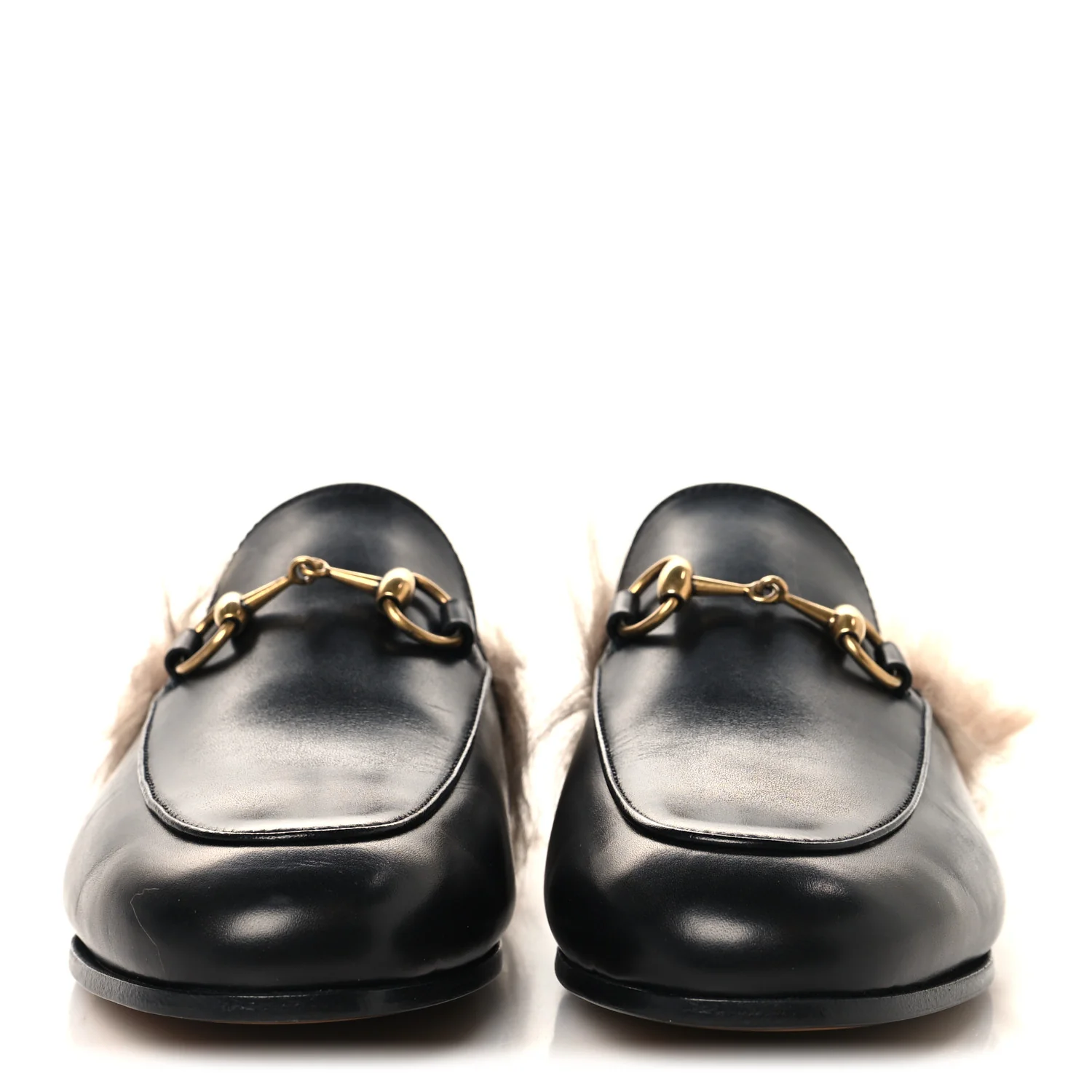 Calfskin Fur Womens Princetown Slippers 35 Black - Image 3