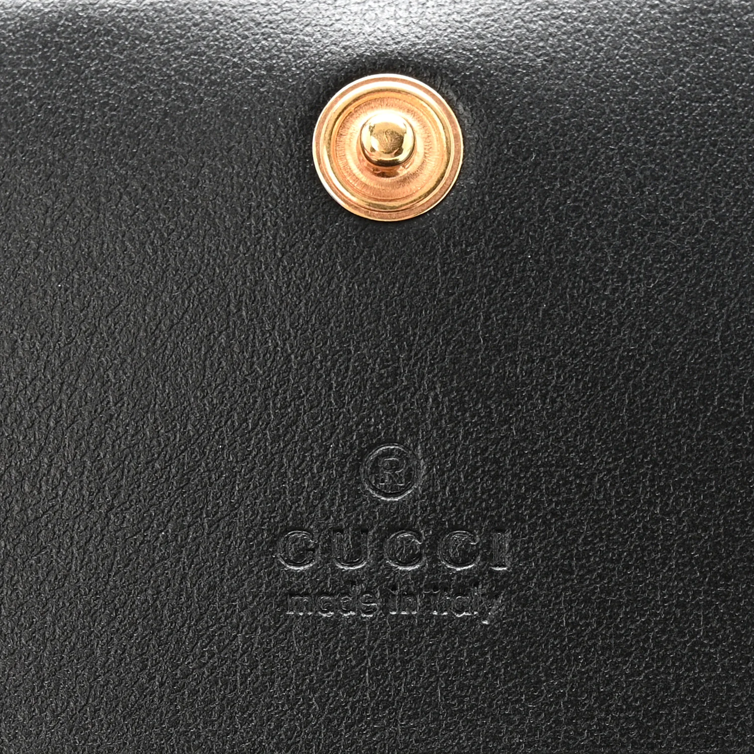 Calfskin GG Matelasse Card Case Wallet Black - Image 6