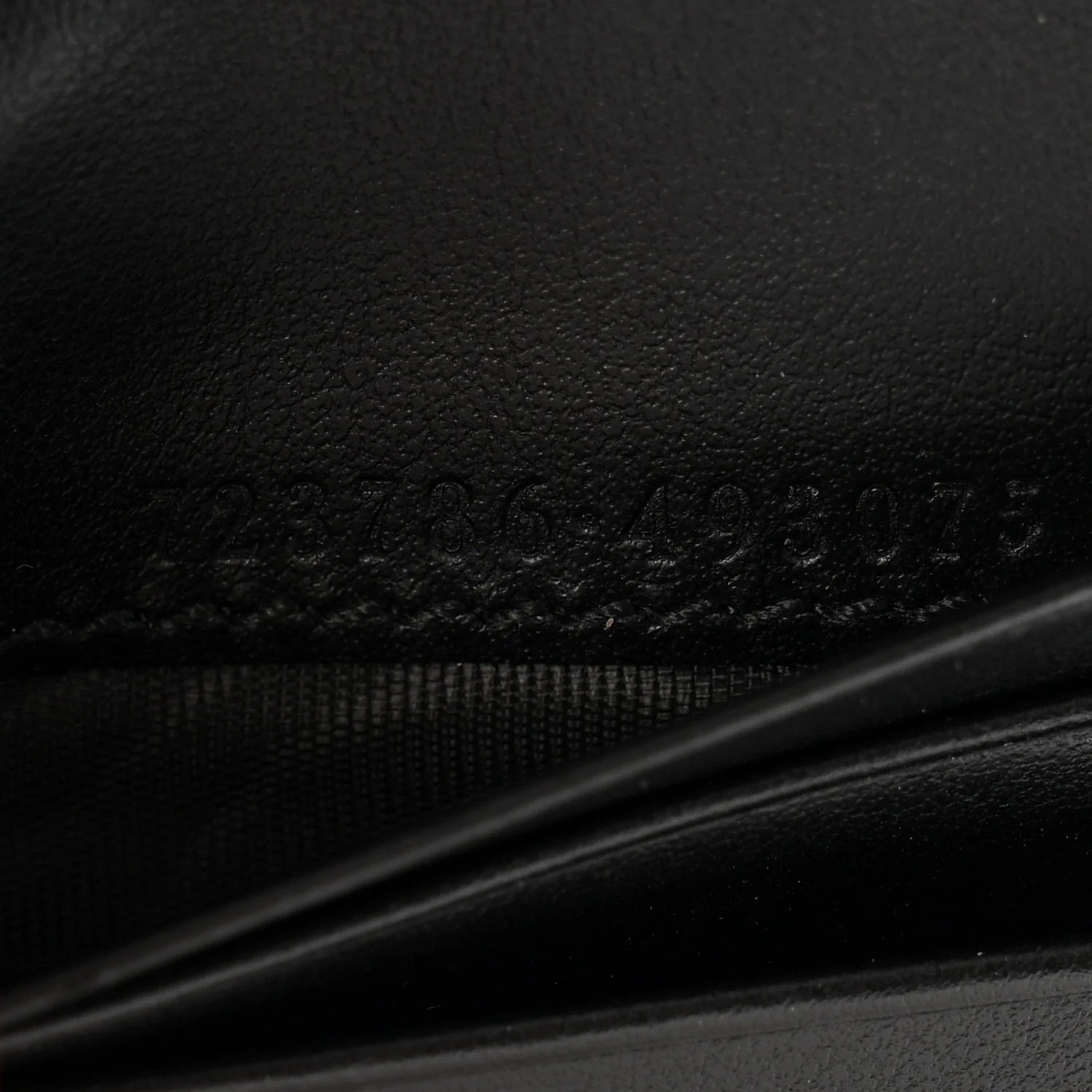 Calfskin GG Matelasse Card Case Wallet Black - Image 7