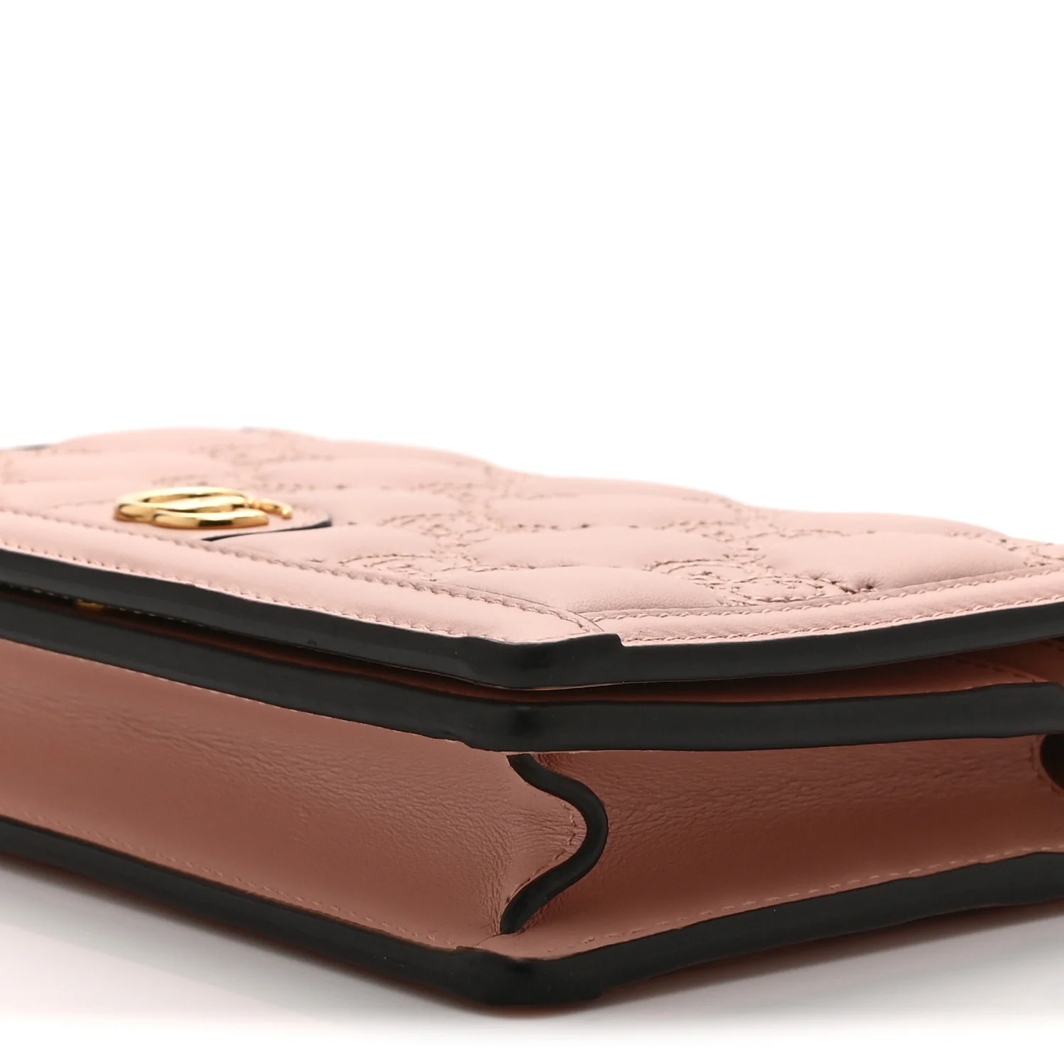 Calfskin GG Matelasse Chain Wallet Rhodamine Light Pink - Image 10